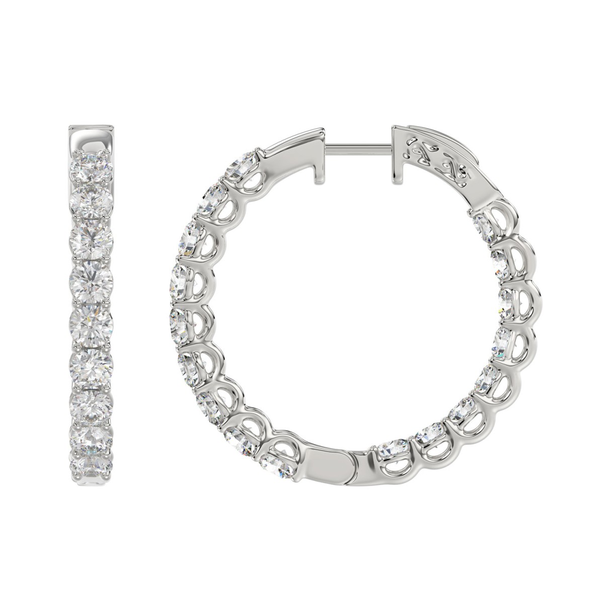Inside-Out Round Hoop Earrings