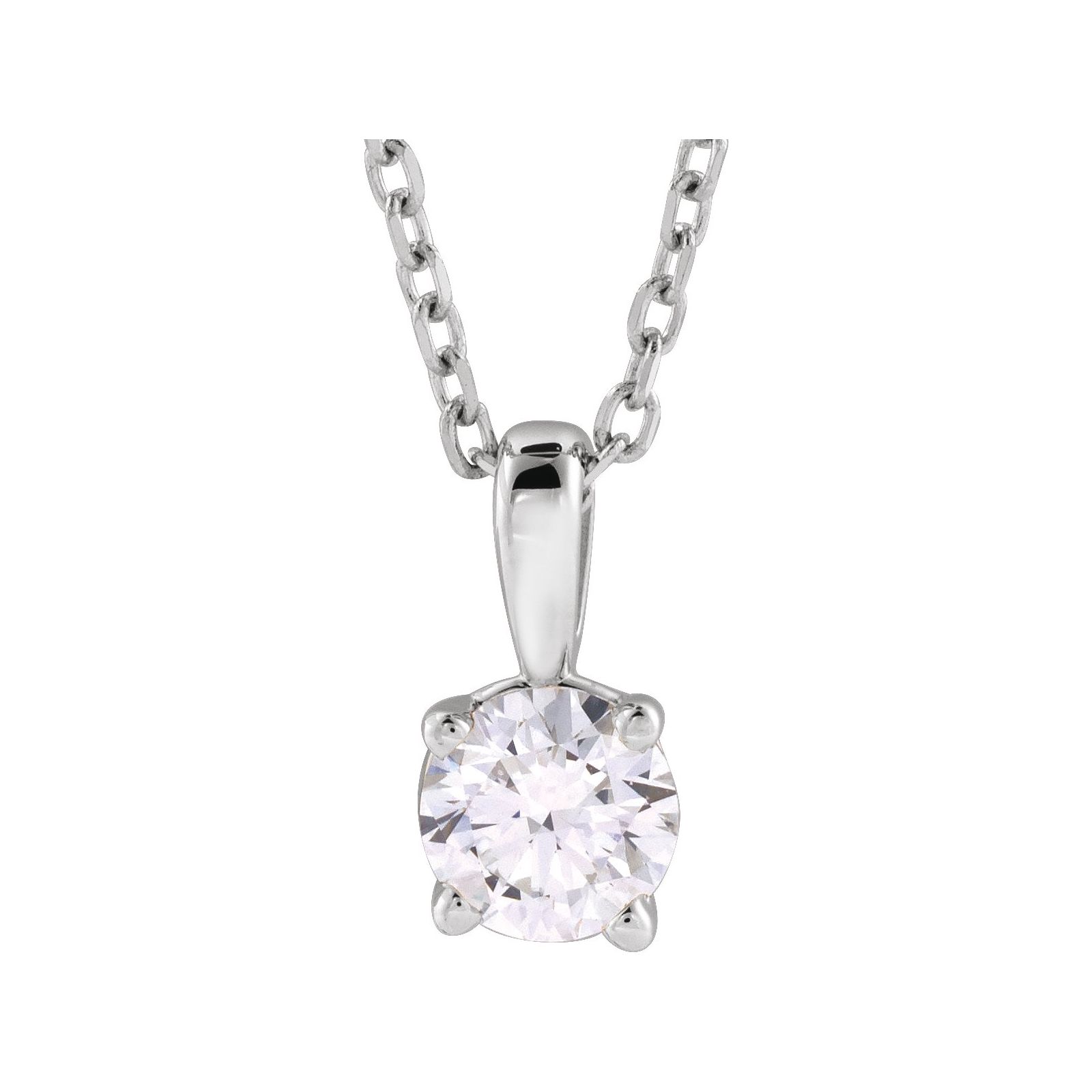 Classic Round Solitaire Necklace
