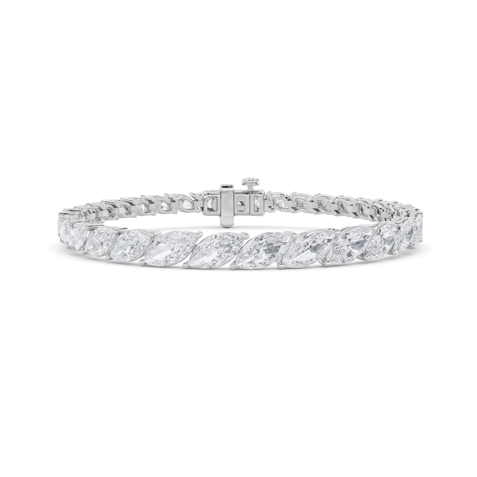 Bracelet with Marquise Shaped Lab Grown Diamond (F/VS) in 14K Gold