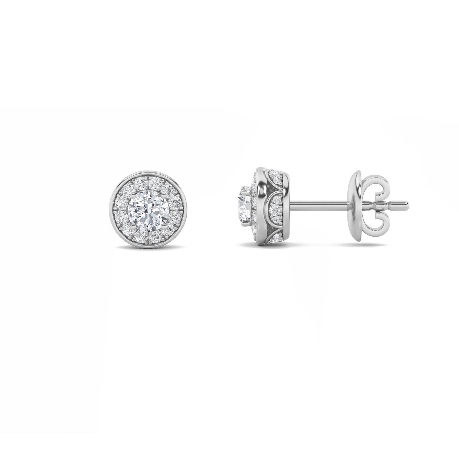 Halo Round Earrings