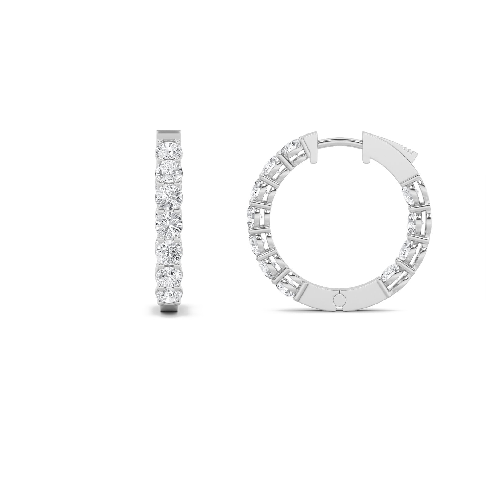 Round Hoop Earrings