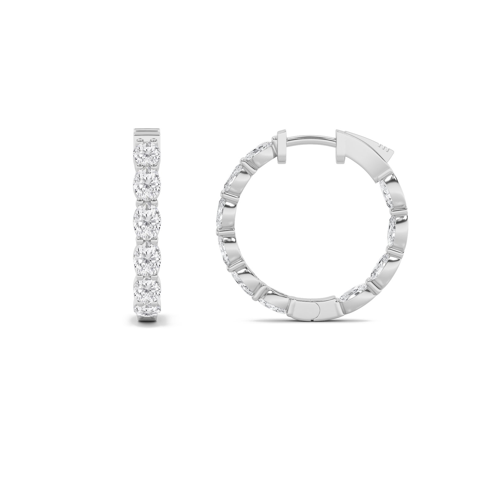 Oval Hoop Earrings