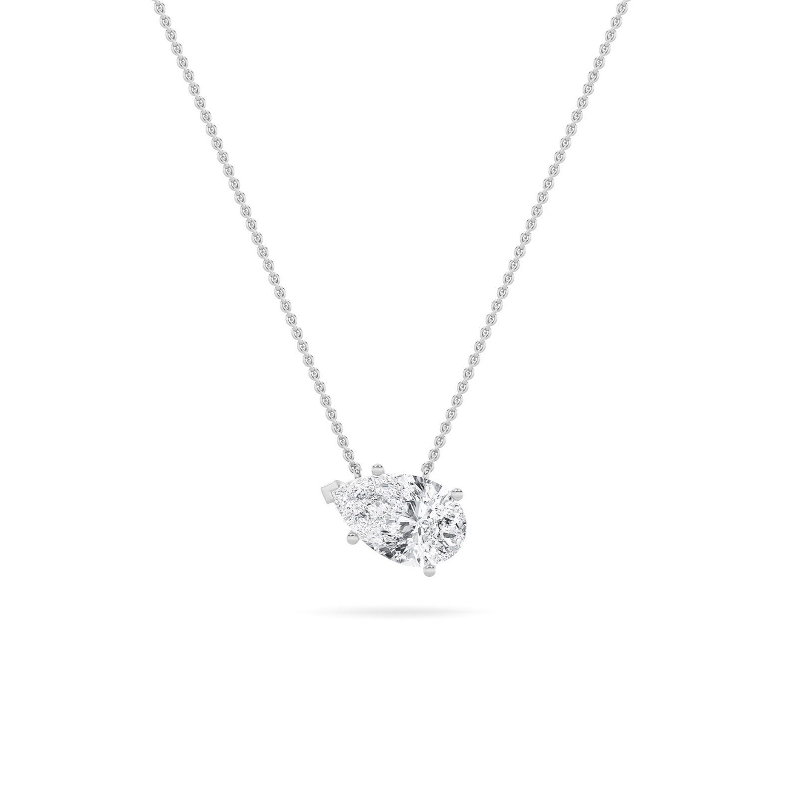 Pear Solitaire Necklace