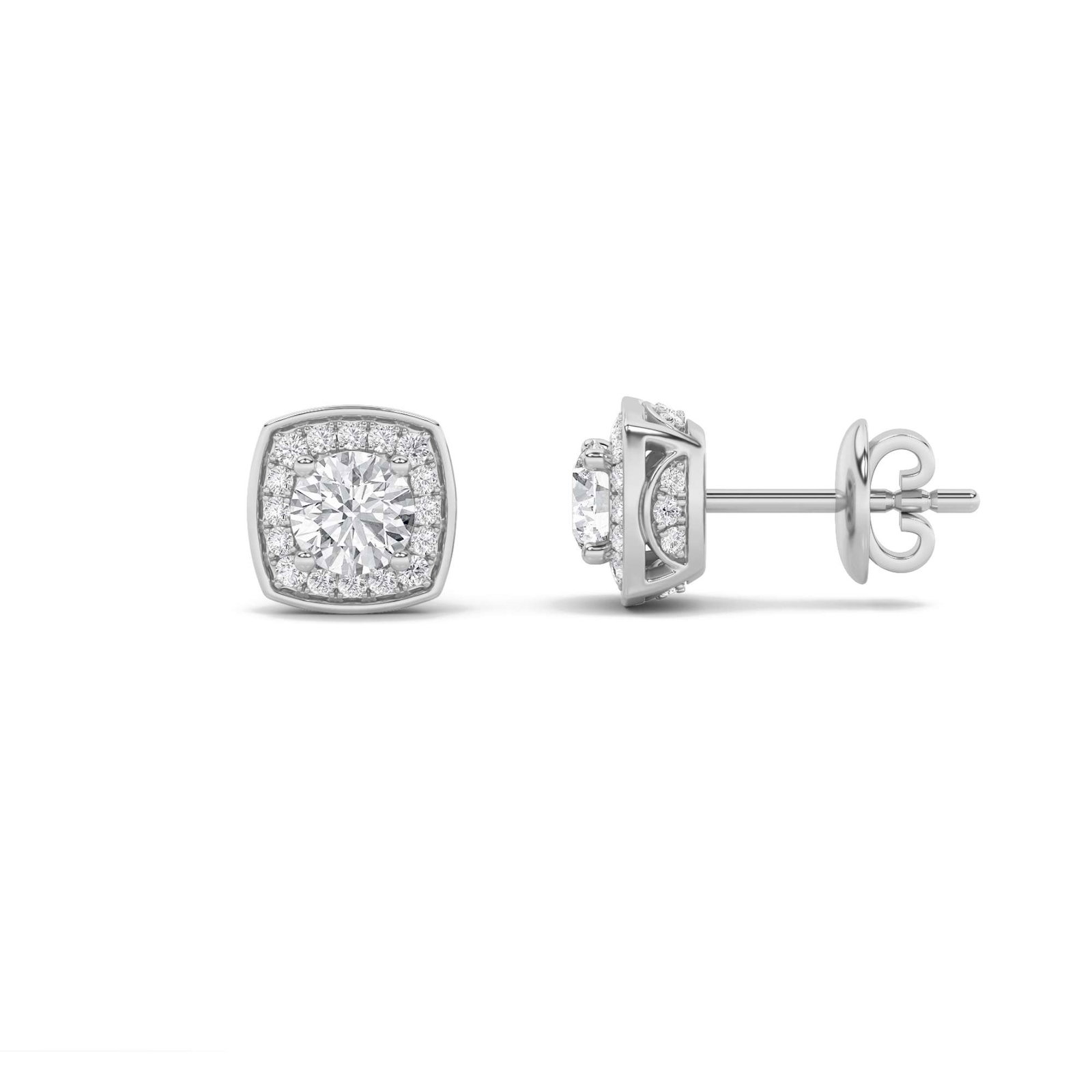 Halo Round Earrings