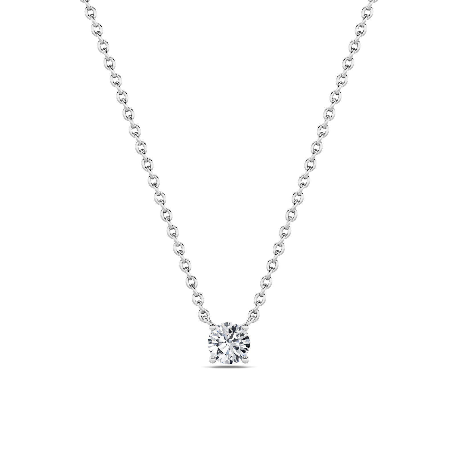 Round Solitaire Necklace