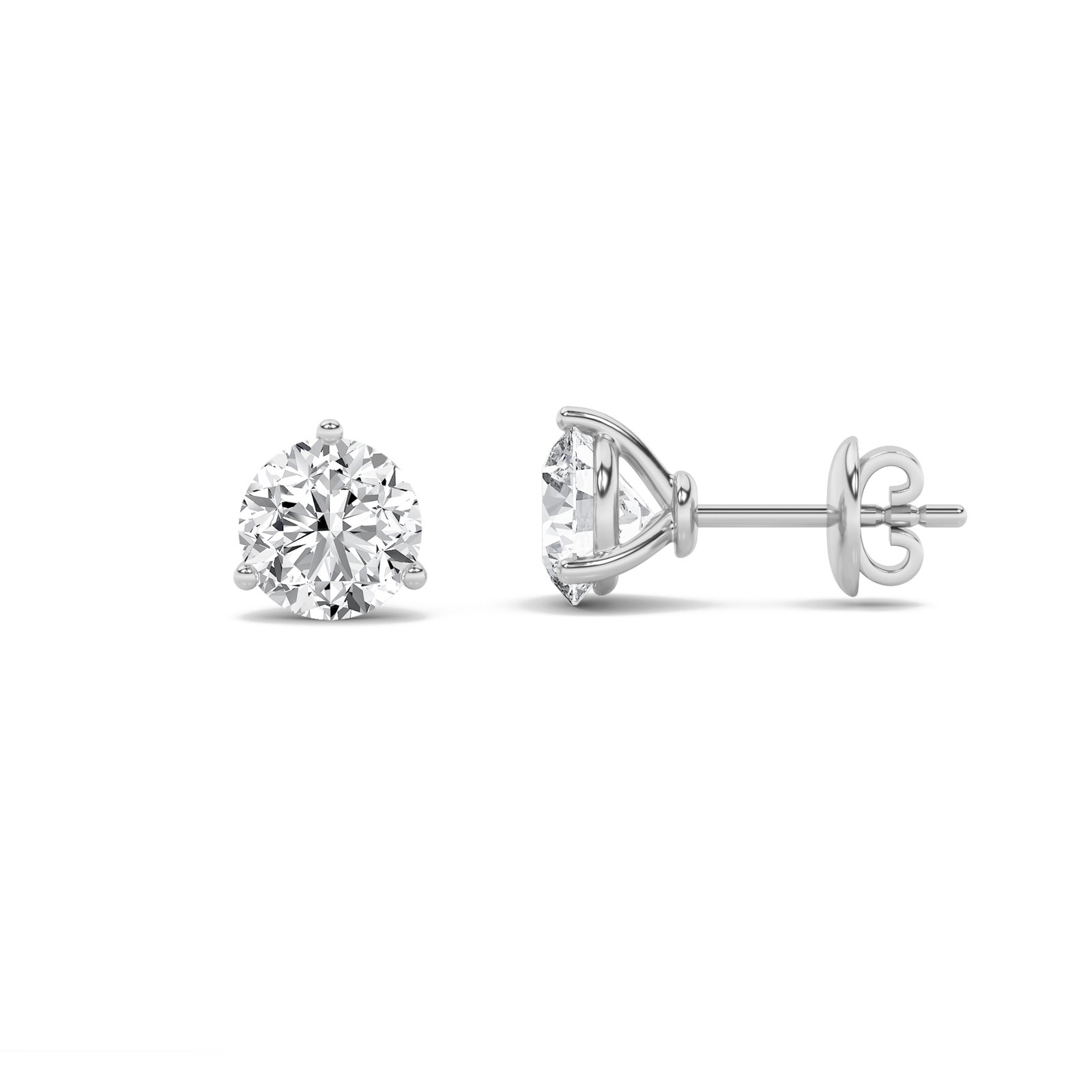 Round Martini Stud Earrings
