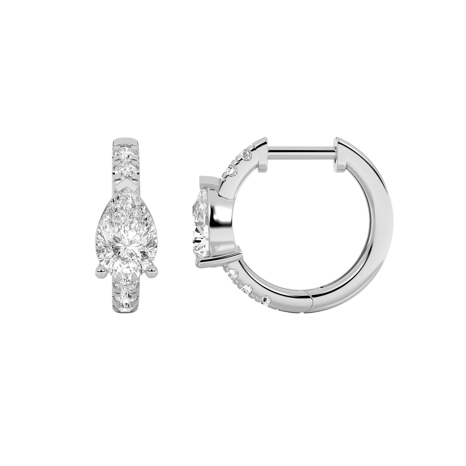 Pear Hoop Earrings