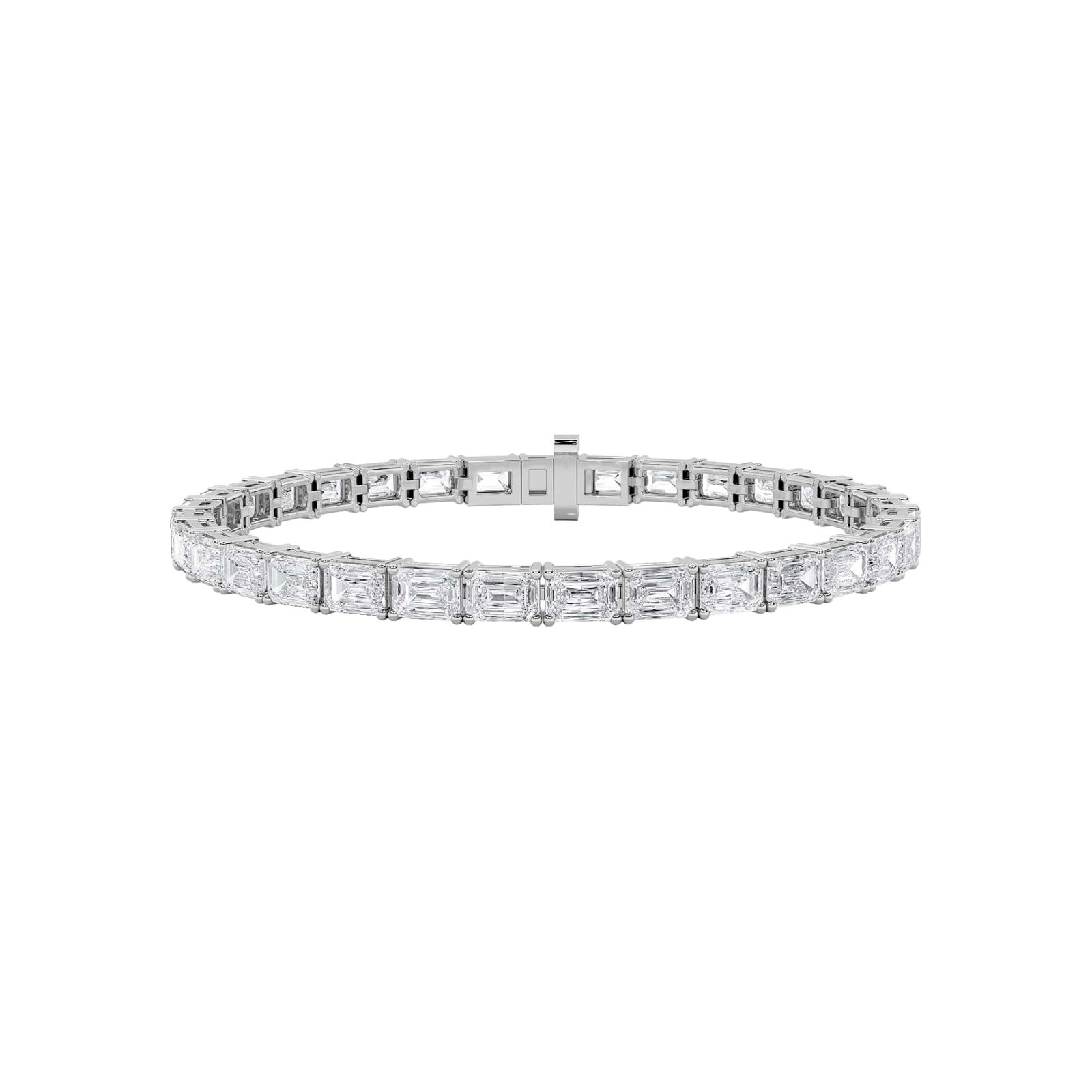 East West Emerald Tennis Bracelet