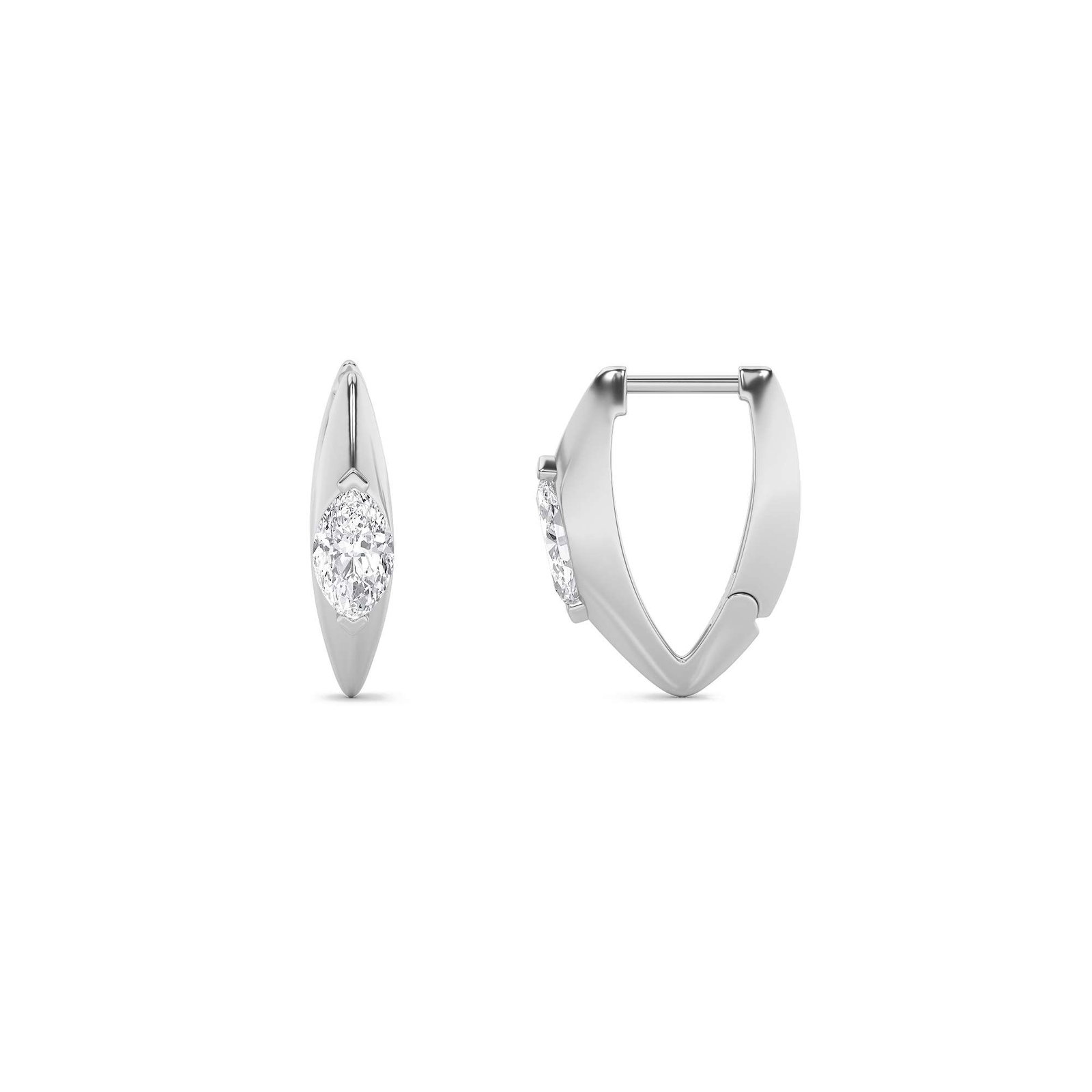 Marquise Hoop Earrings