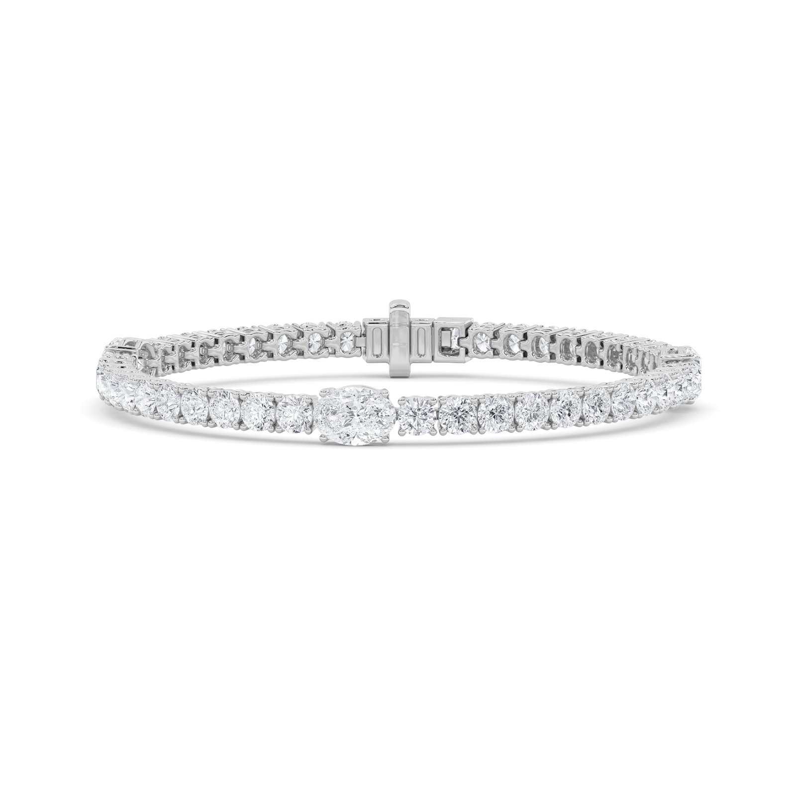 Fashion Oval Station Tennis Bracelet