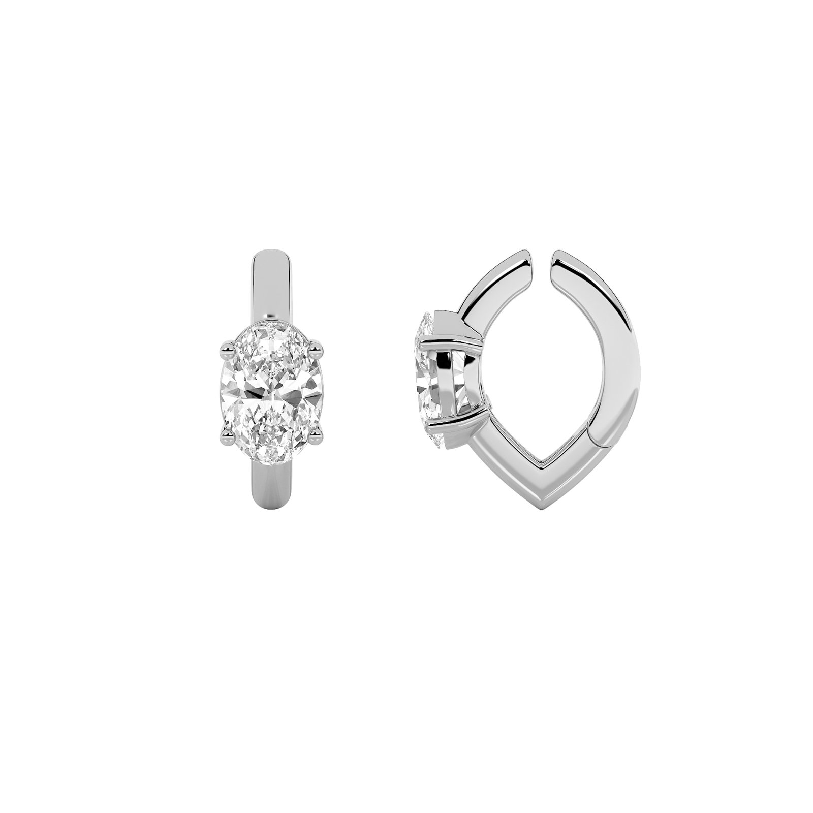 Oval Hoop Earrings
