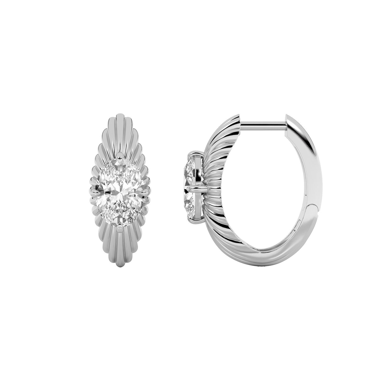 Oval Hoop Earrings