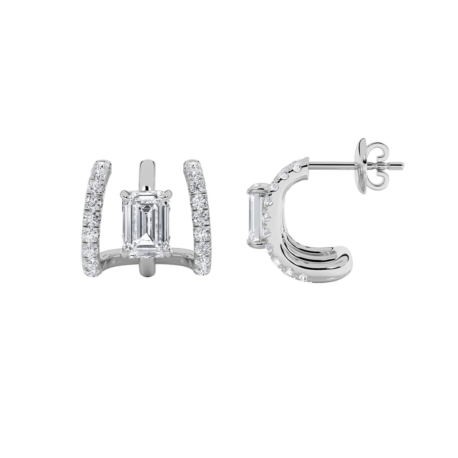 Fashion Emerald C Hoop Earring