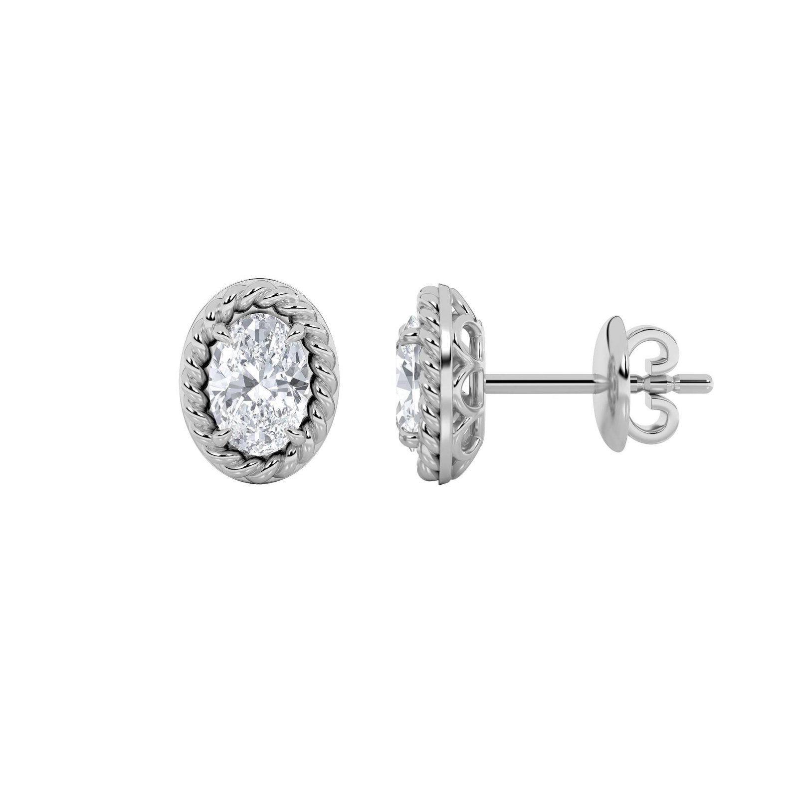 Fashion Oval Stud Earring
