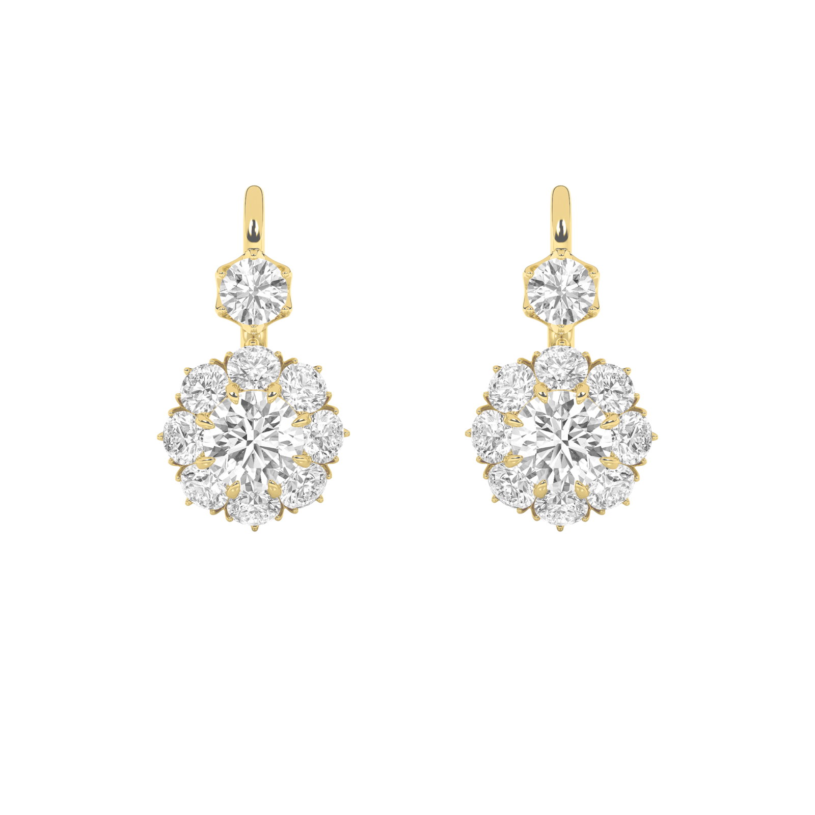 Fashion Leverback Round Earrings