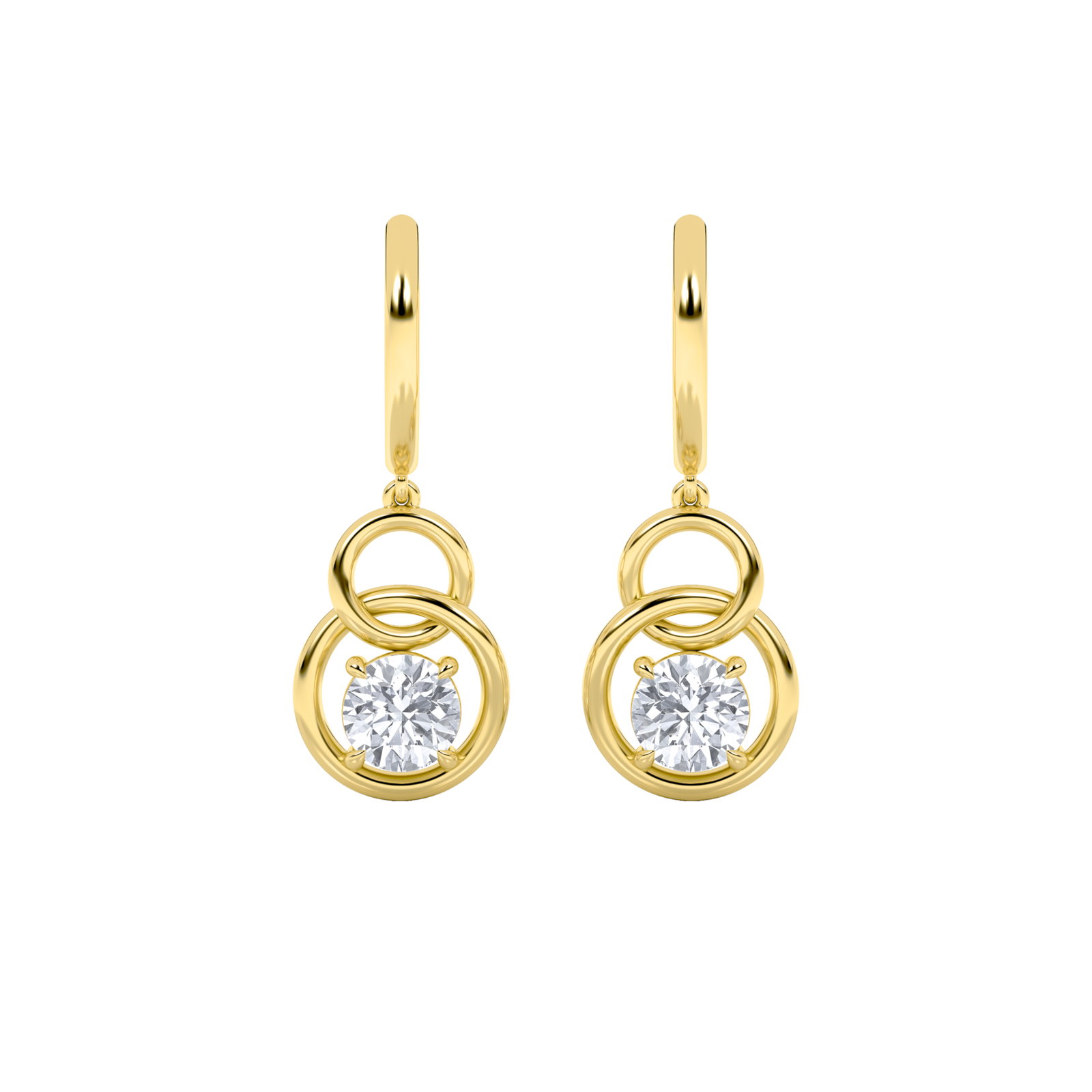 Fashion Dangle Round Hoop Earrings