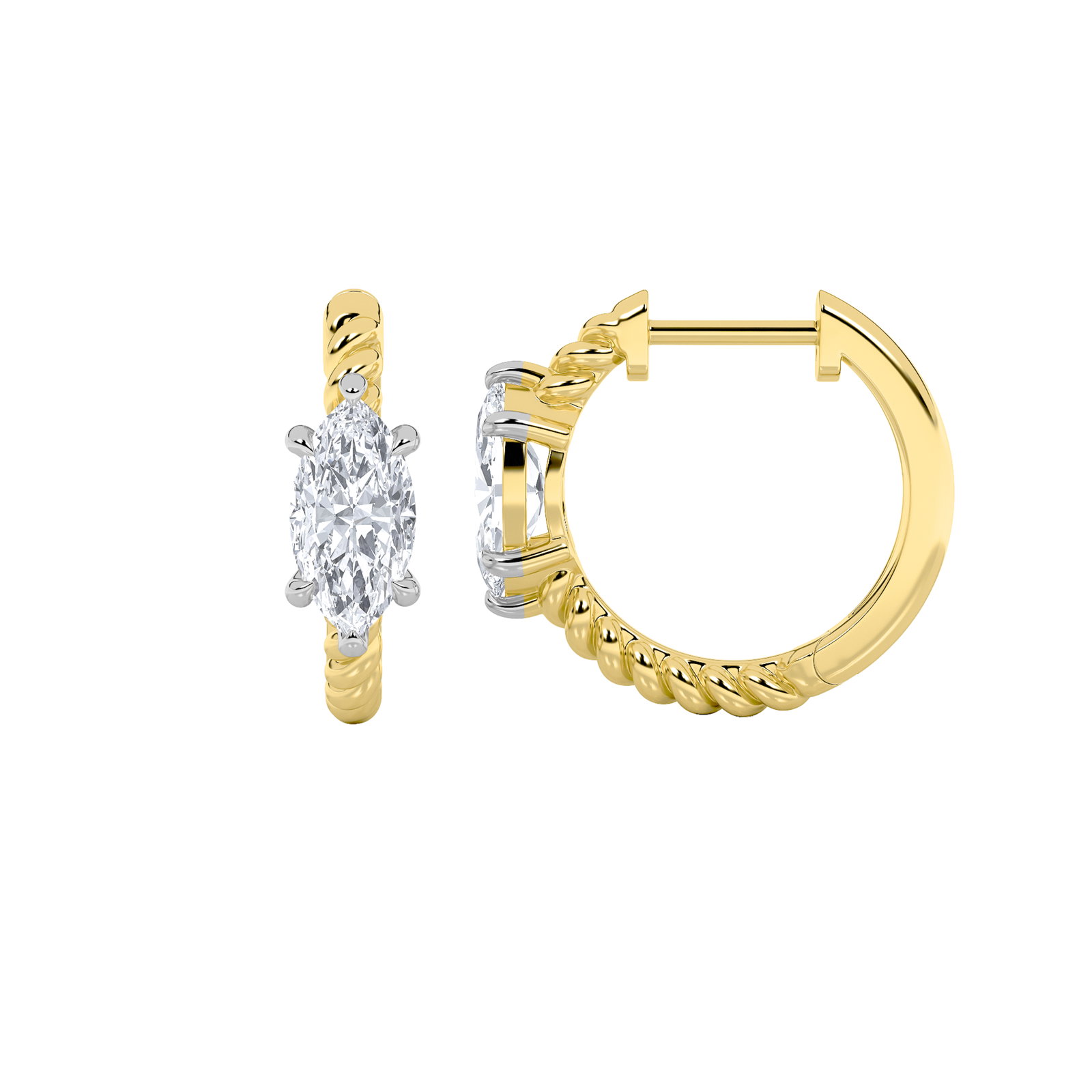 Marquise Hoop Earrings