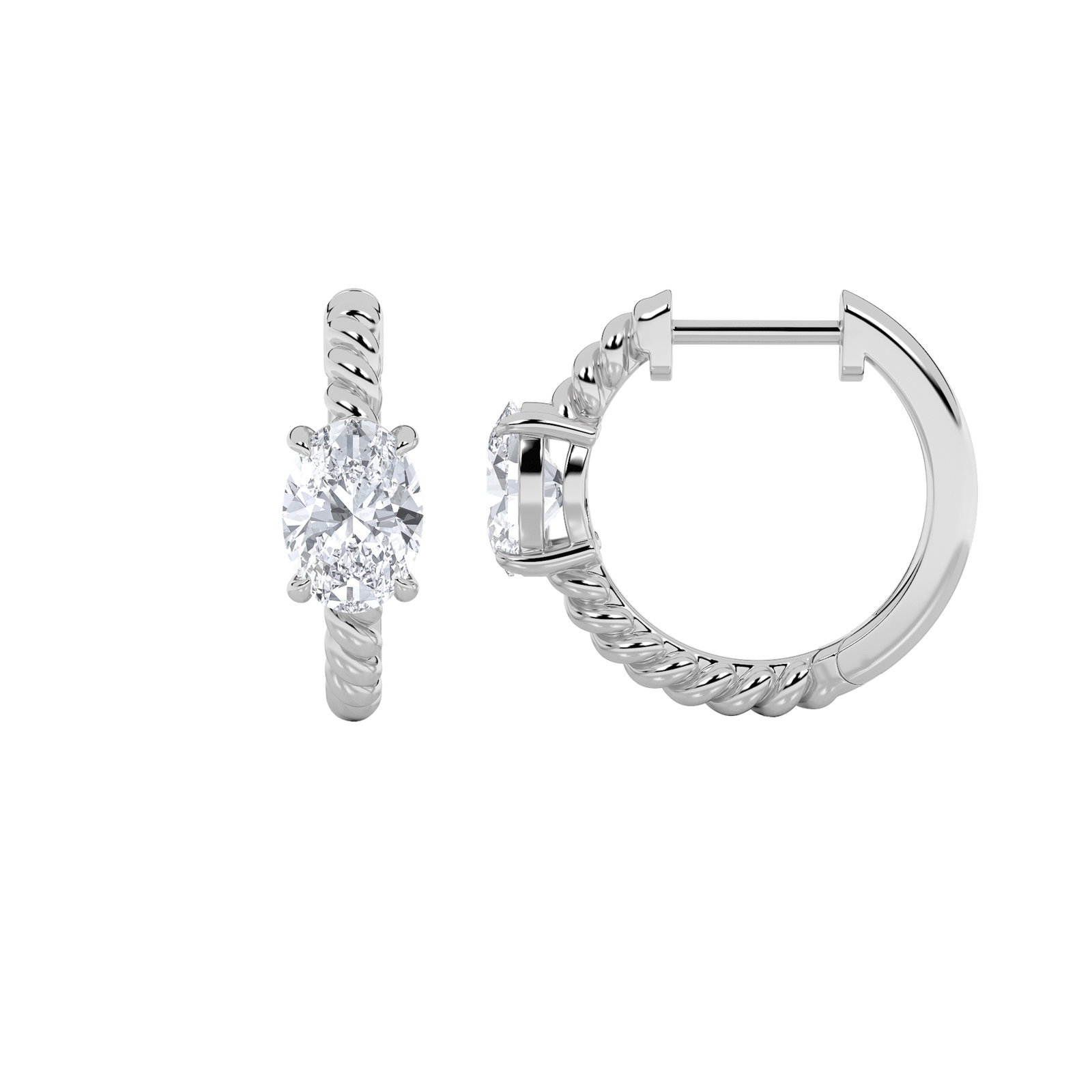 Oval Hoop Earrings