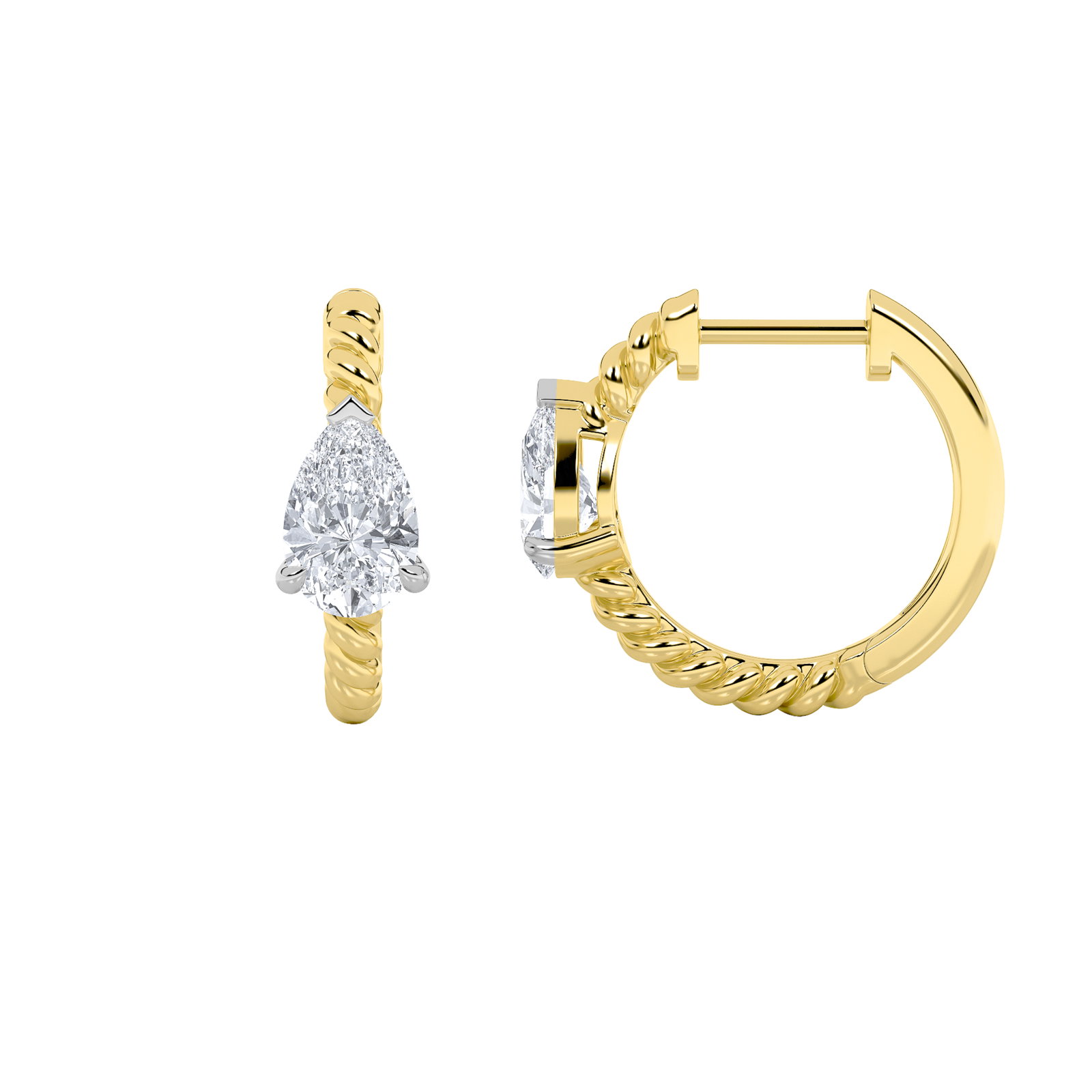 Pear Hoop Earrings