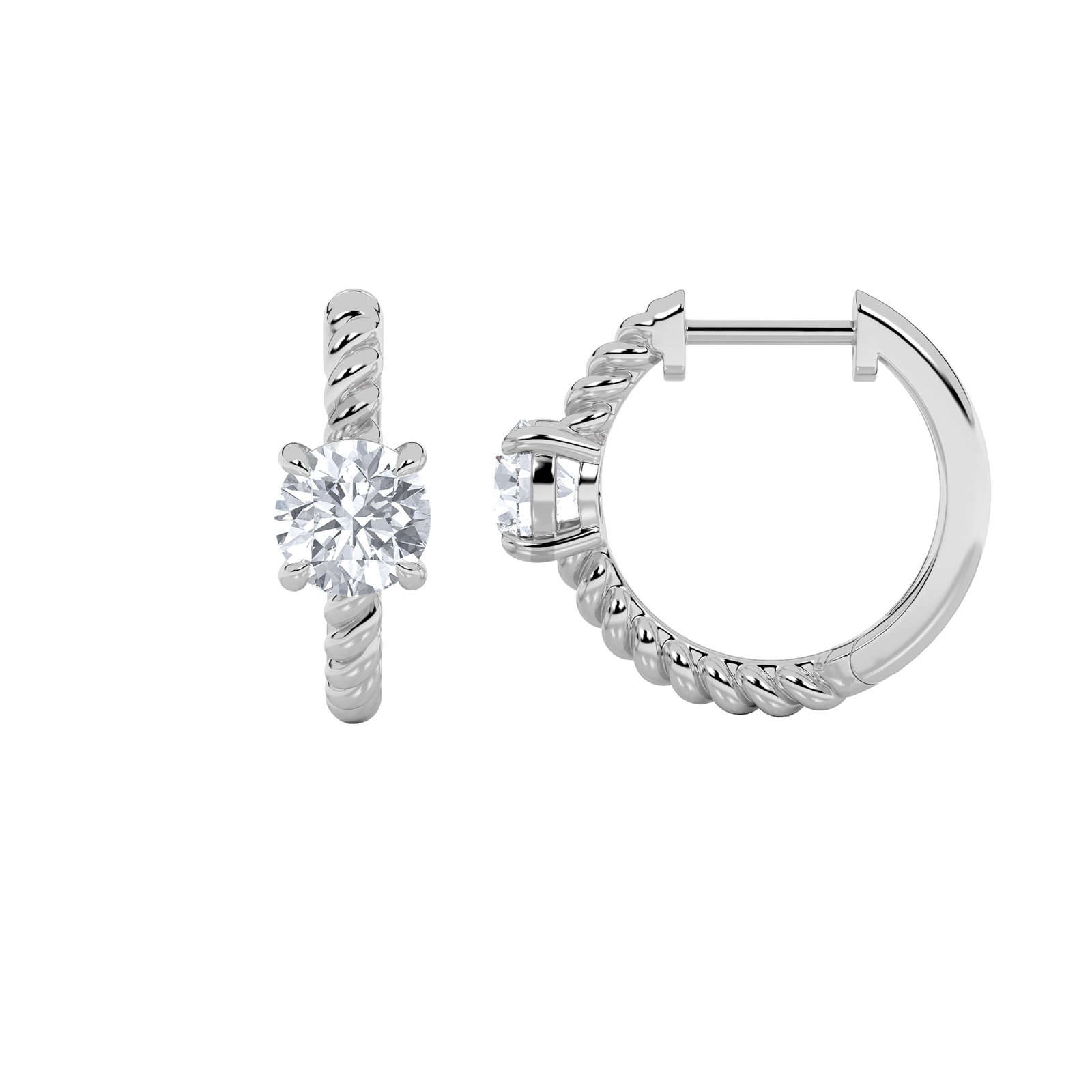 Round Hoop Earrings