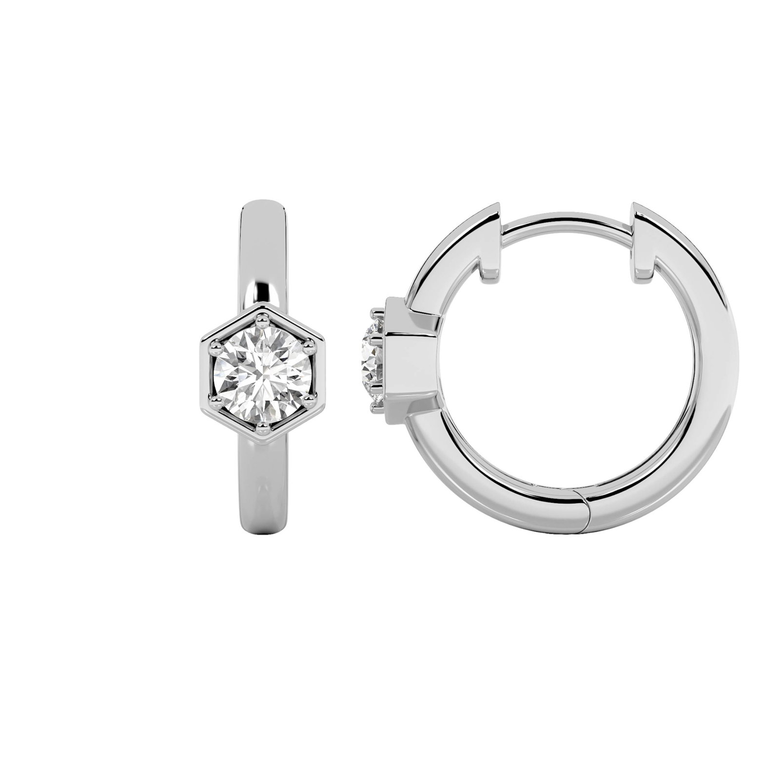 Round Hoop Earrings