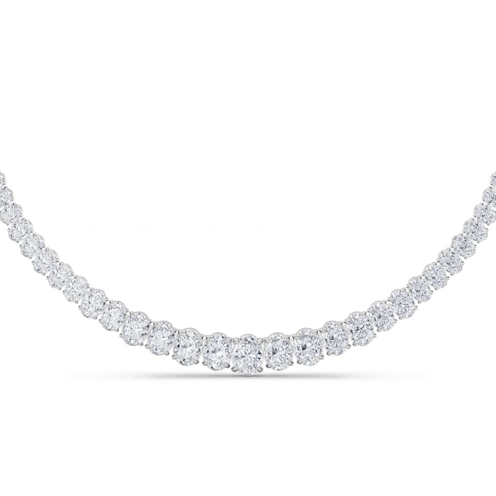 Graduating Oval Reviera Necklace
