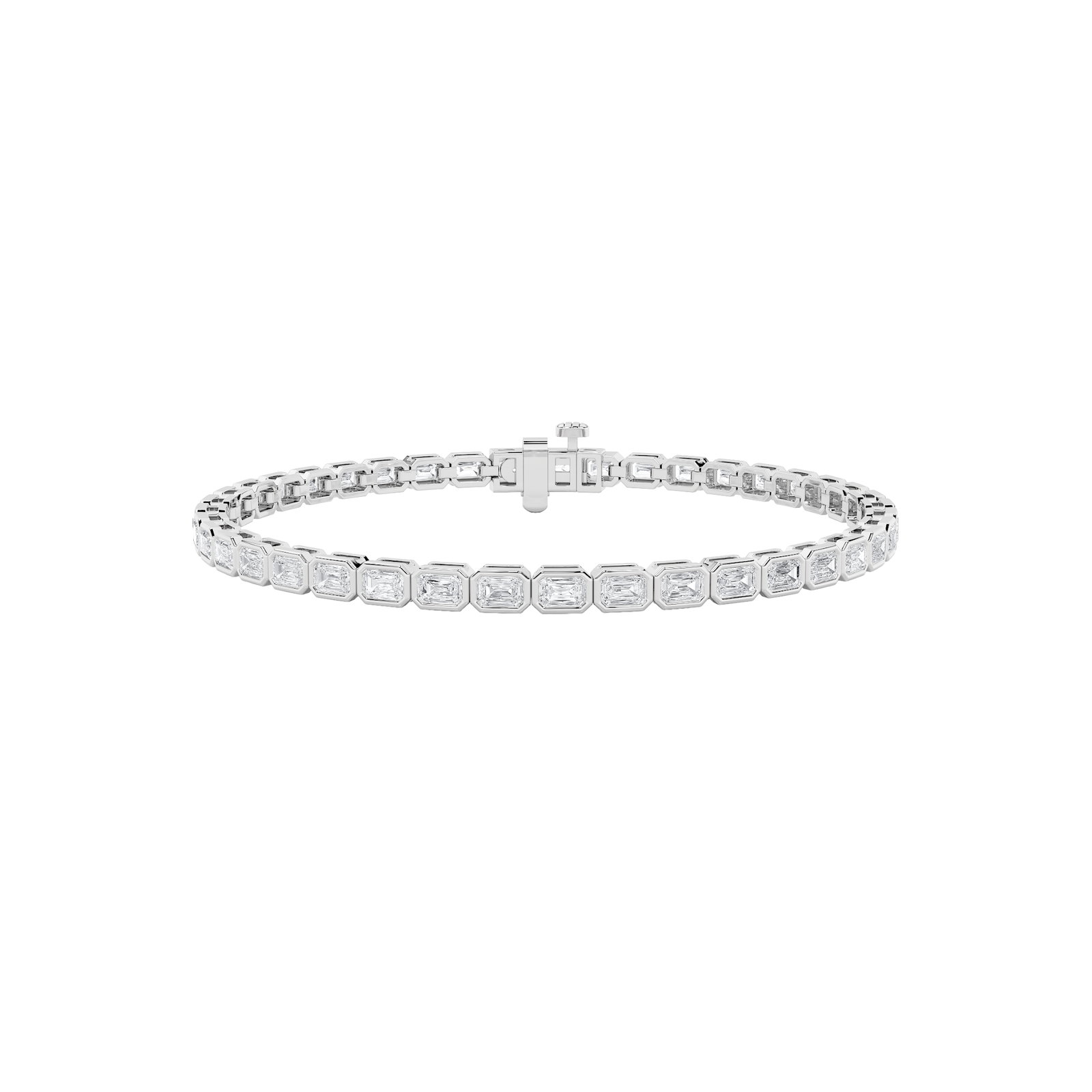 Bezel Emerald Line Bracelet