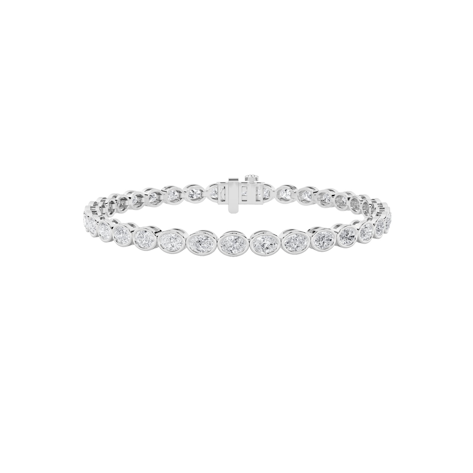 East West Bezel Oval Bracelet