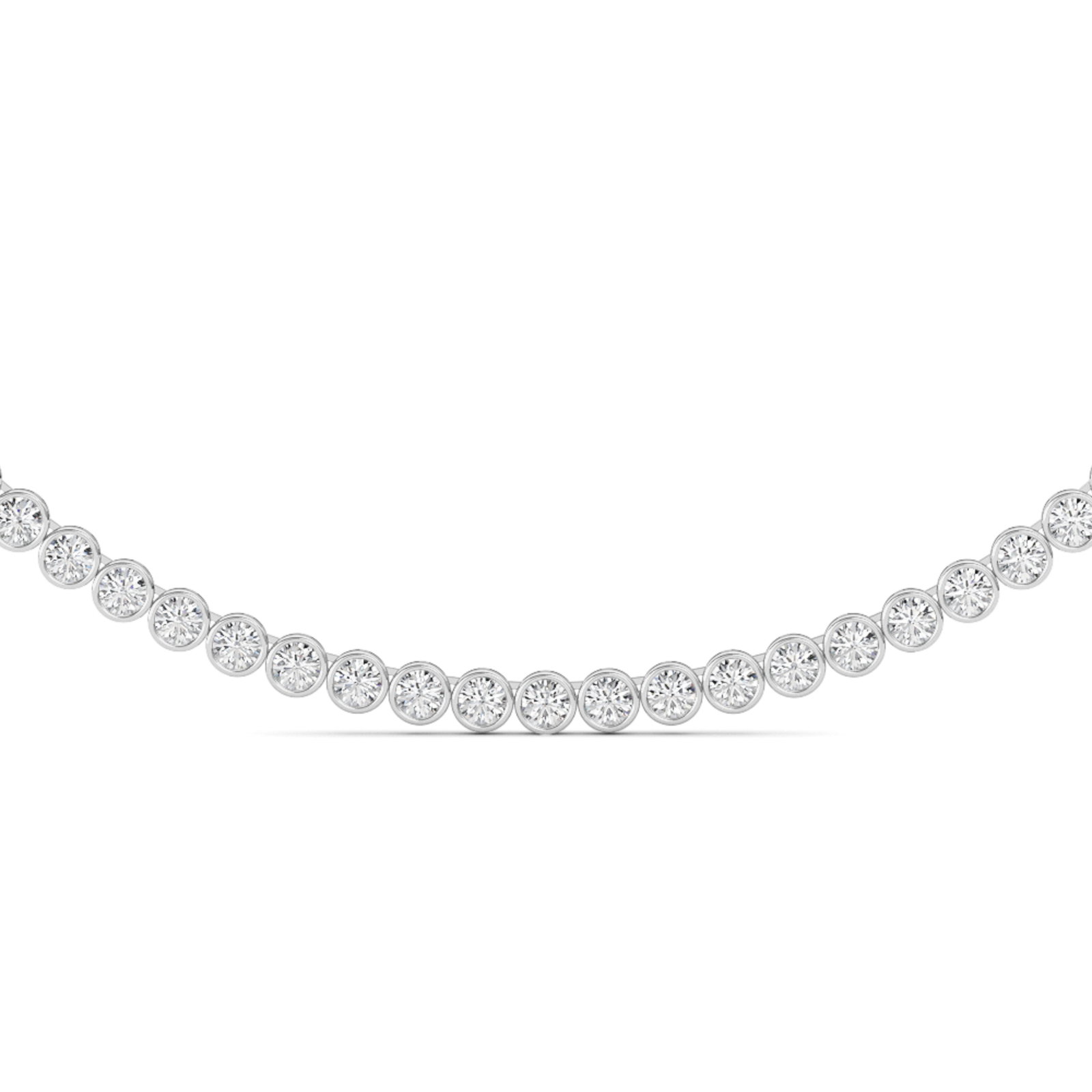 Bezel Riviera Round Necklace