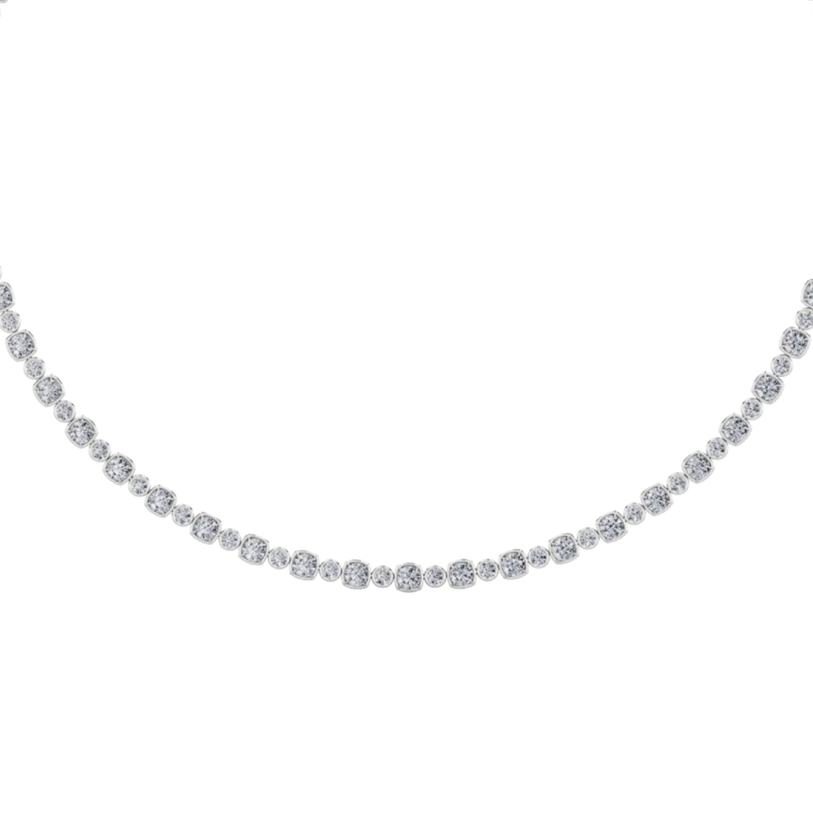 Bezel Round Reviera Necklace