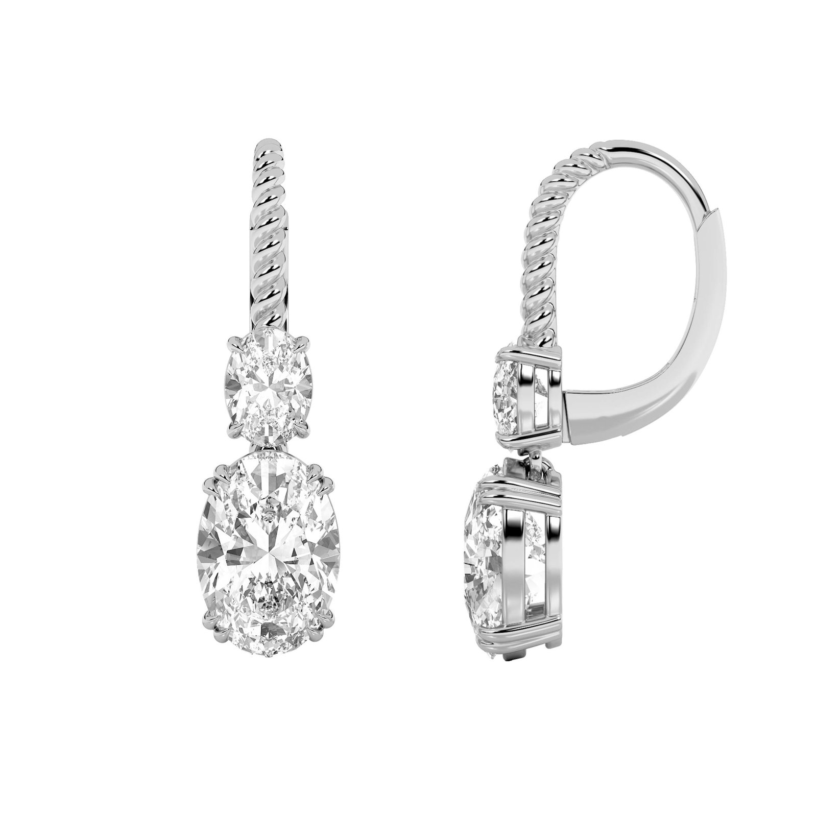 Fashion Oval Dangle Earring