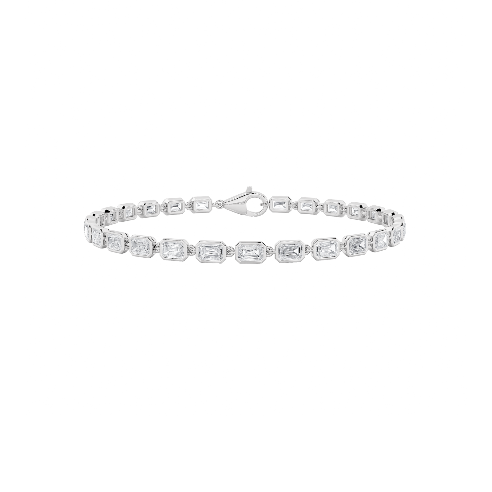 Bezel Emerald Link Bracelet