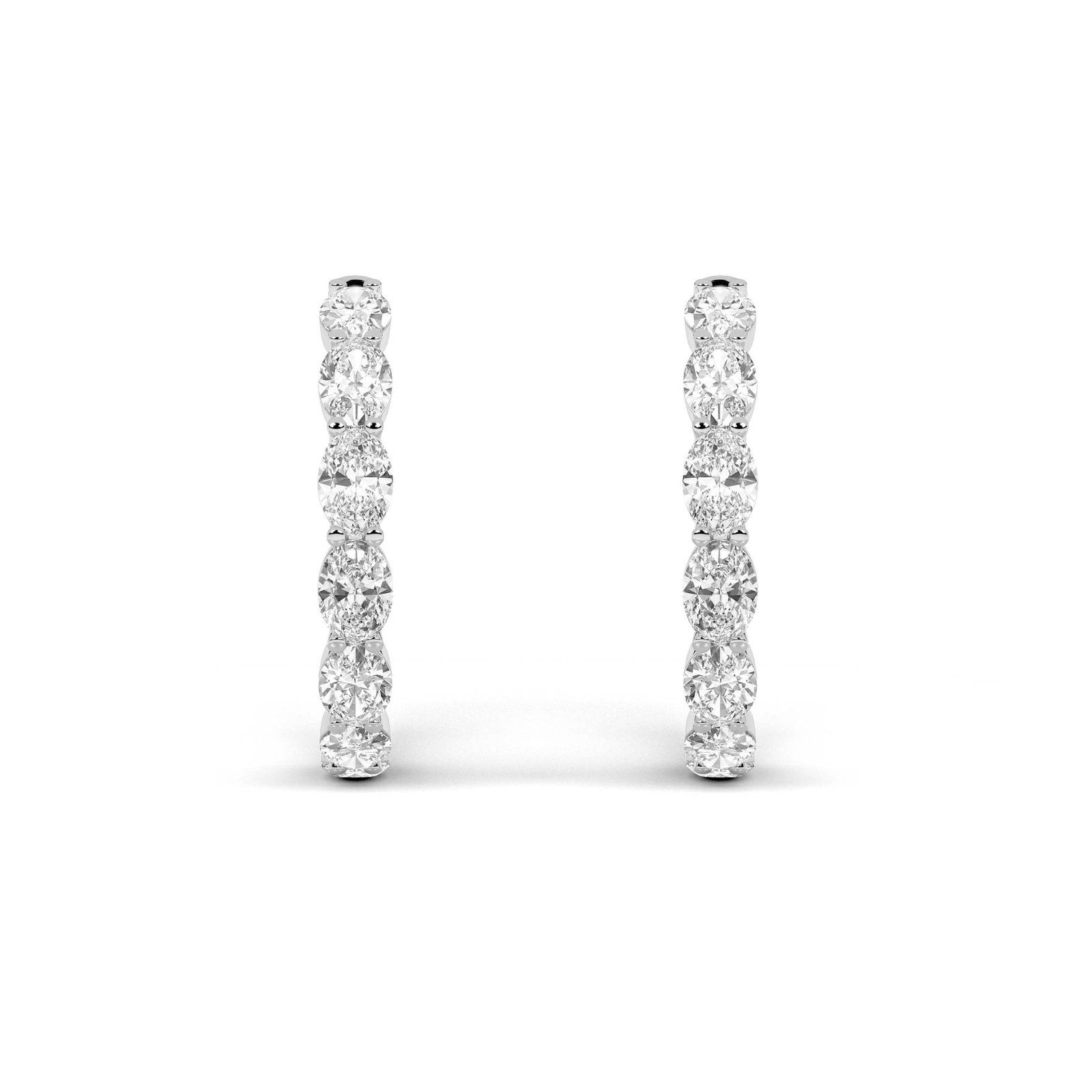 Oval Shaped Hoop Earring