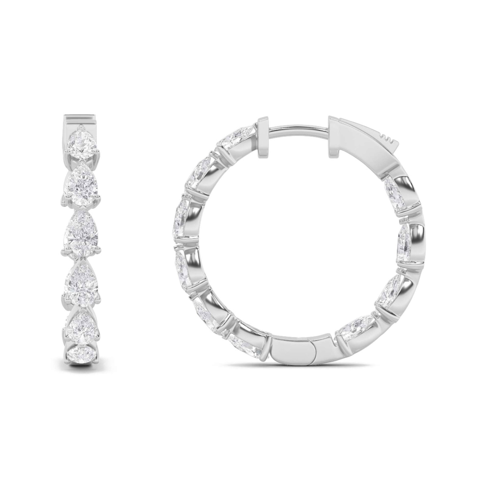 Pear Hoop Earrings