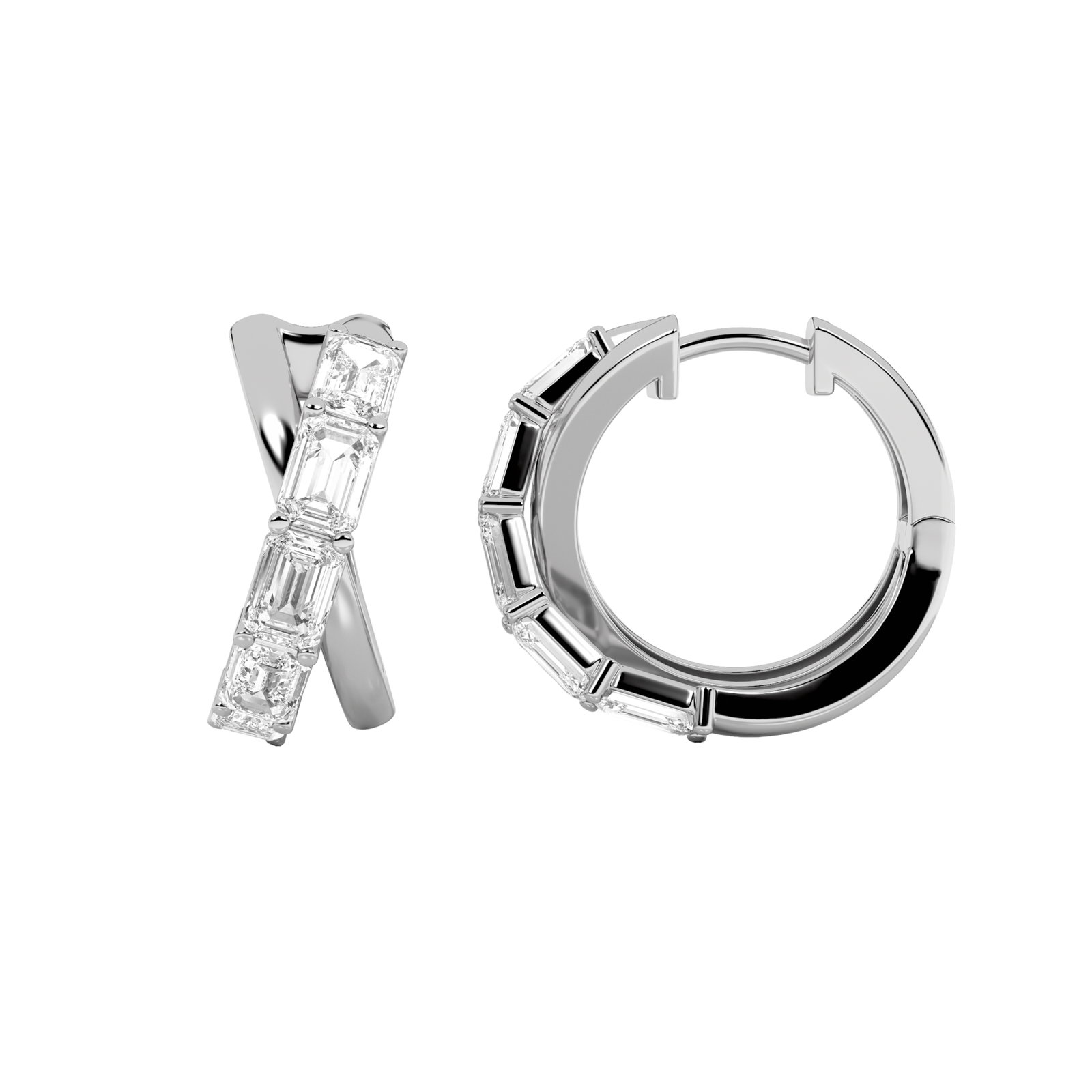 Fashion Emerald Hoop Earring