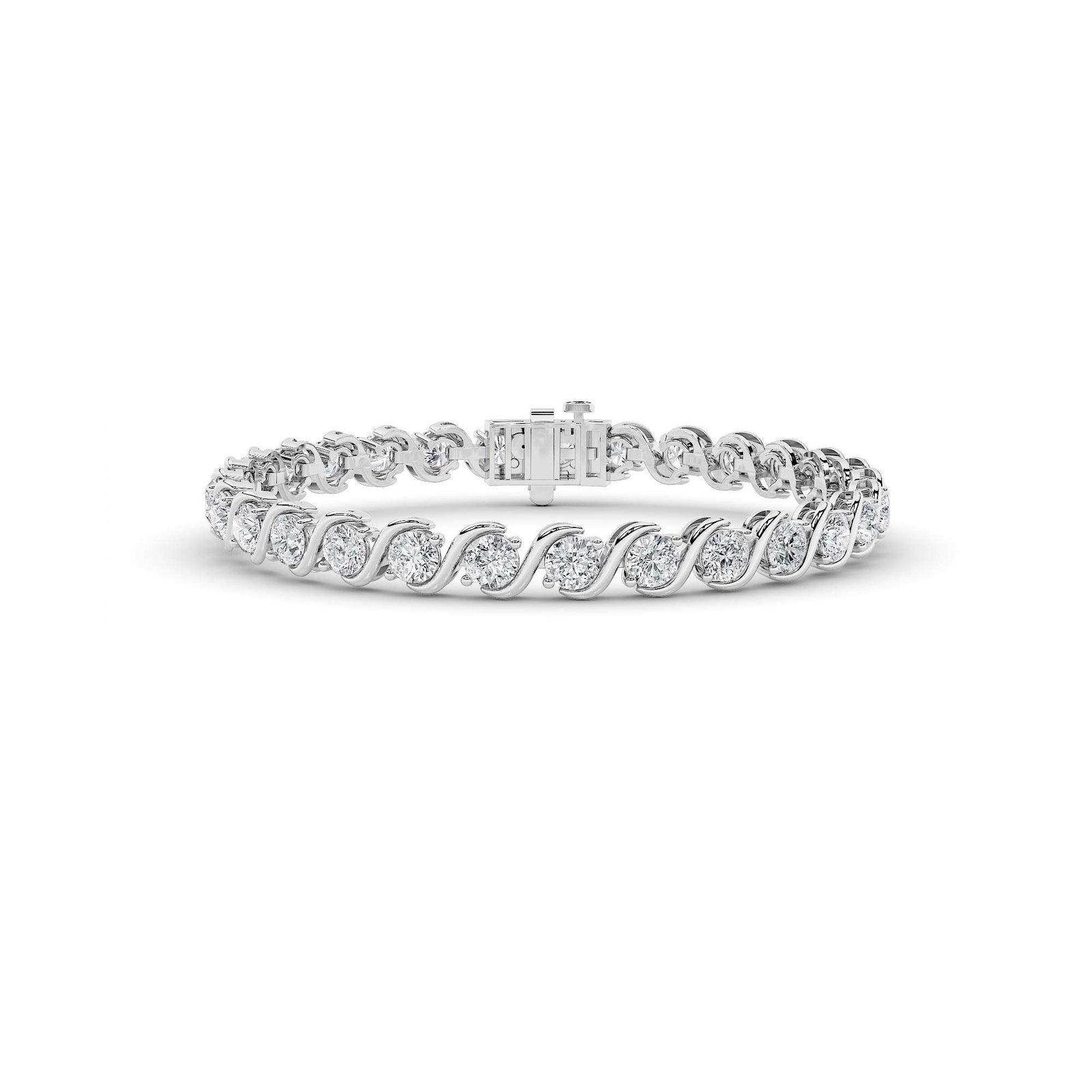 S Motif Tennis Round Bracelet
