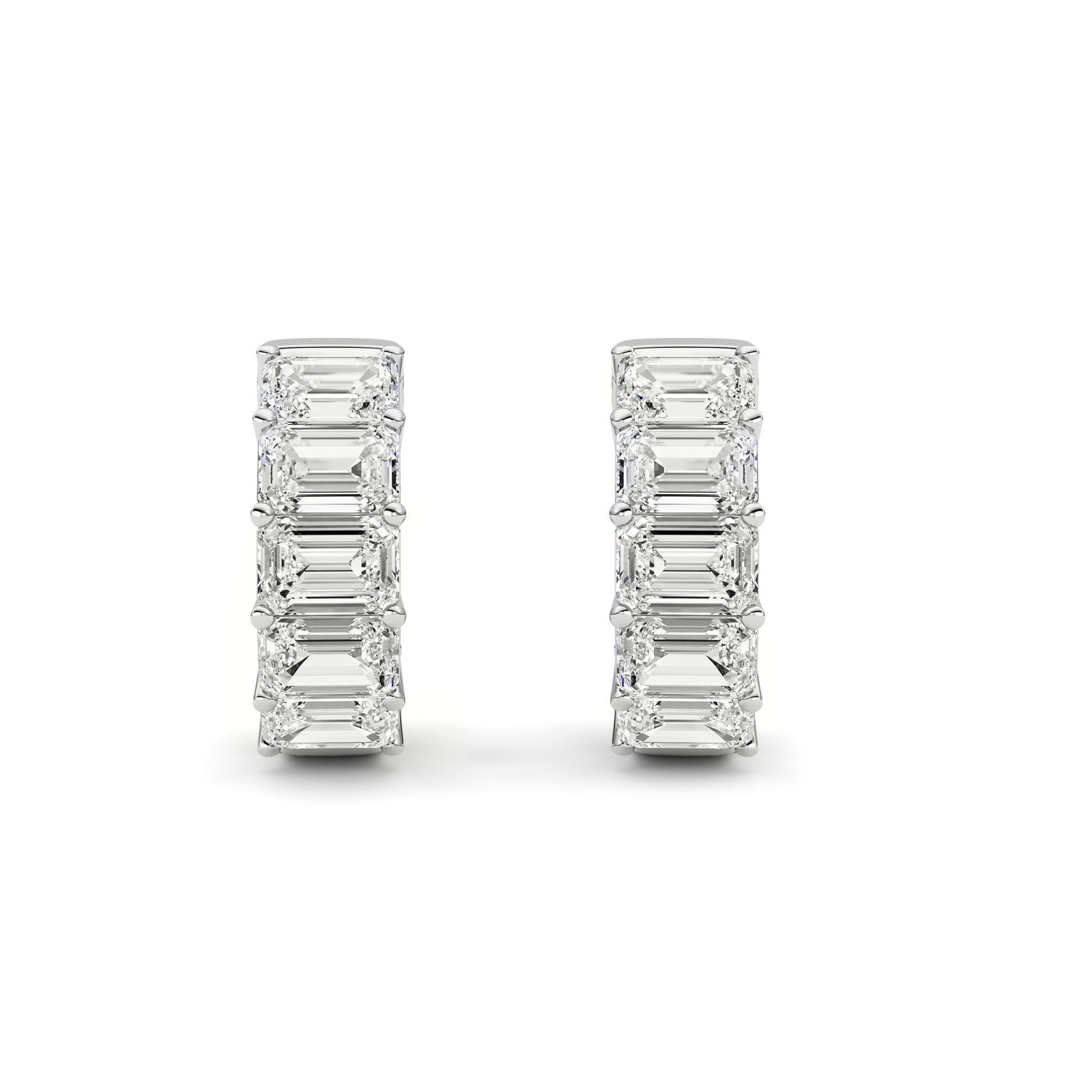 Inside out Emerald Hoop Earring