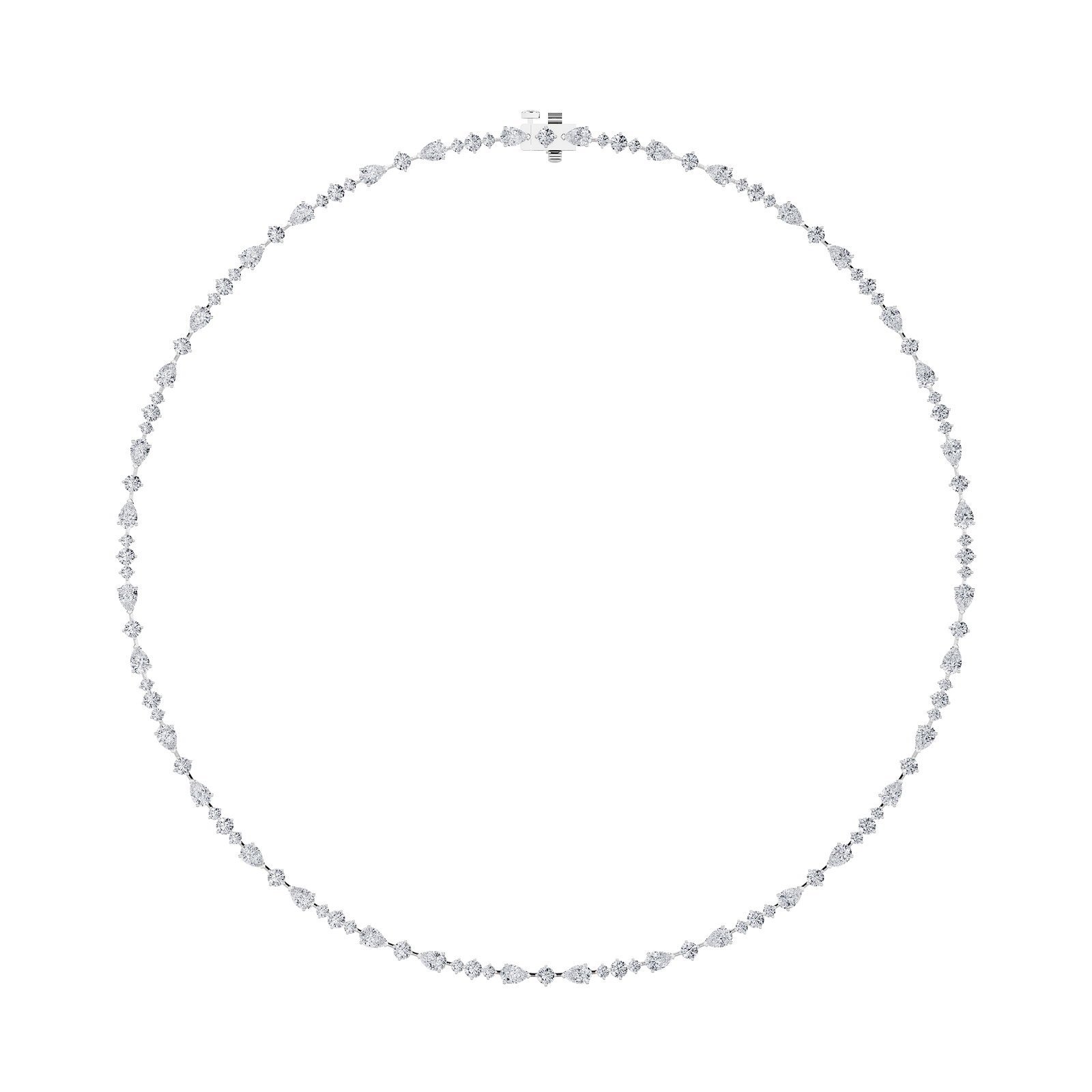 East West Pear Station Reviera Necklace