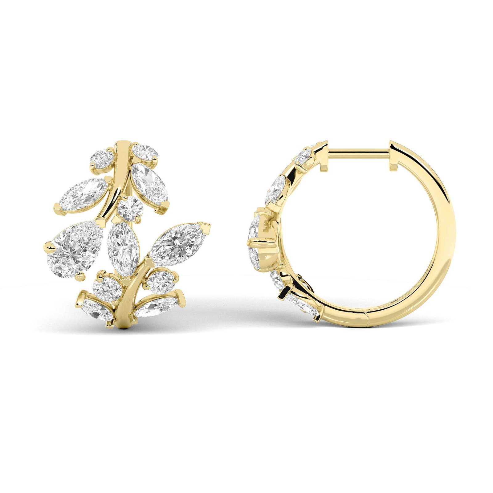 Pear Hoop Earrings