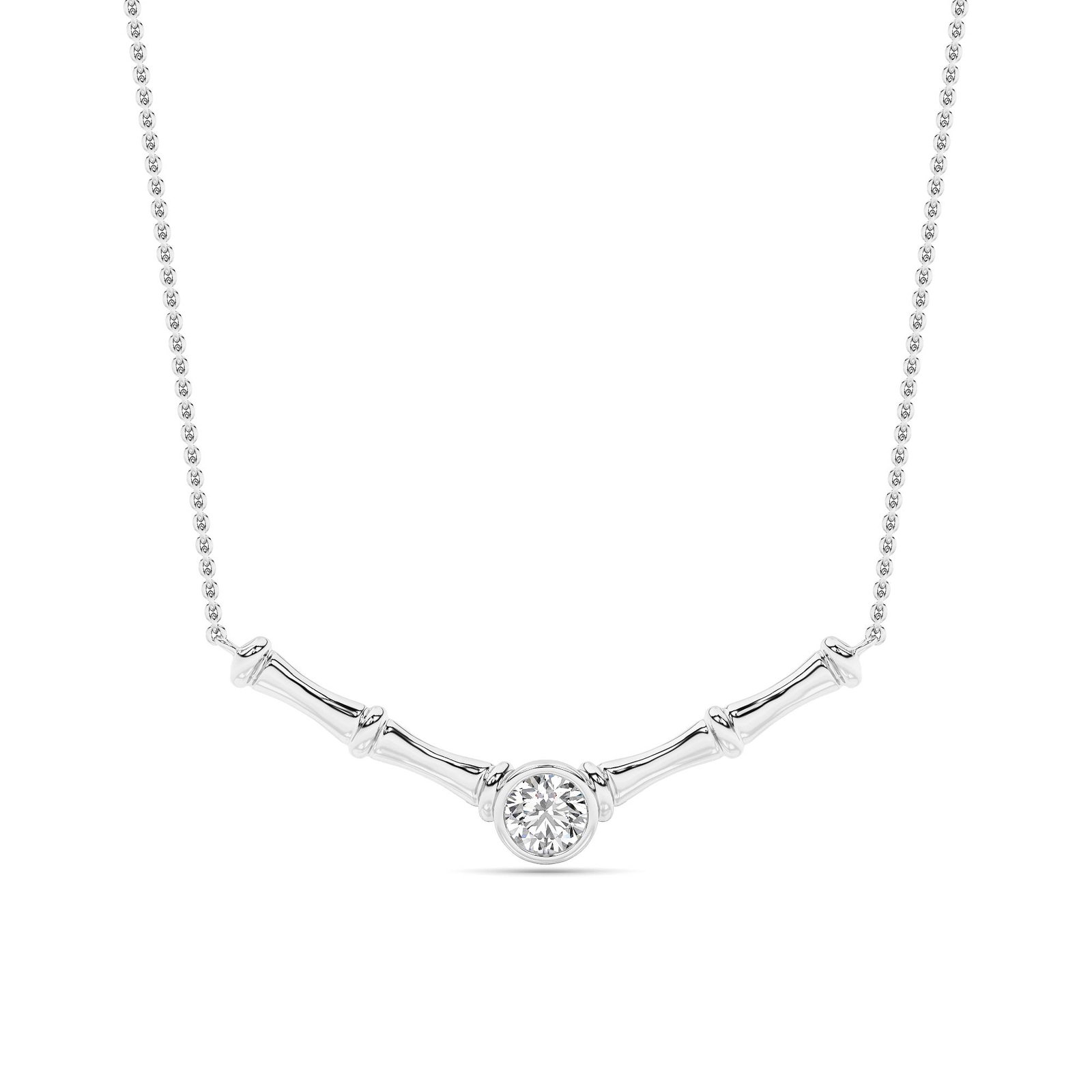 Bezel Round Fashion Necklace