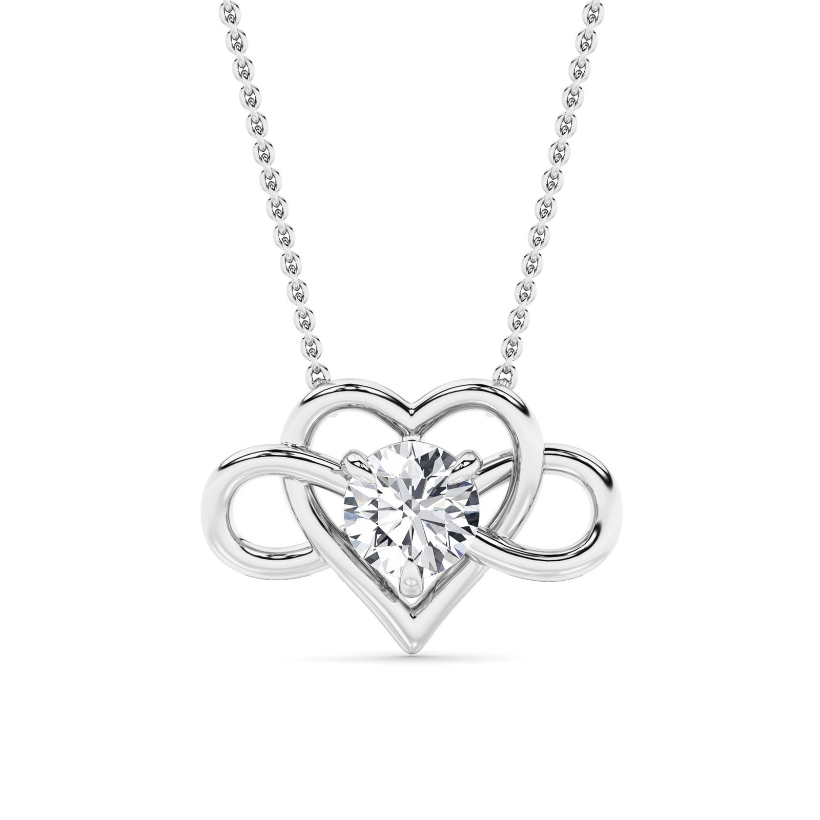 Heart Infinity Round Fashion Necklace