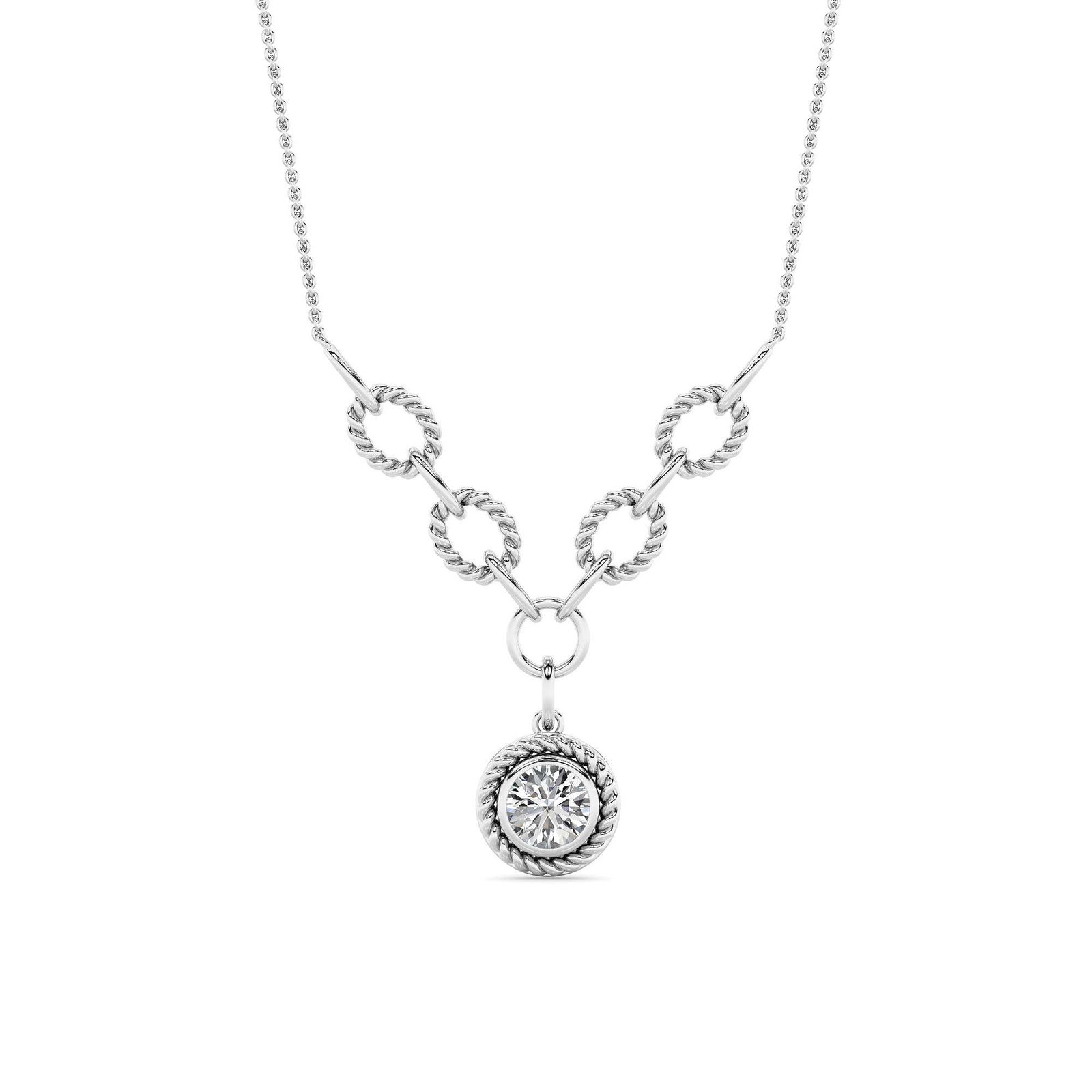 Link Round Fashion Necklace