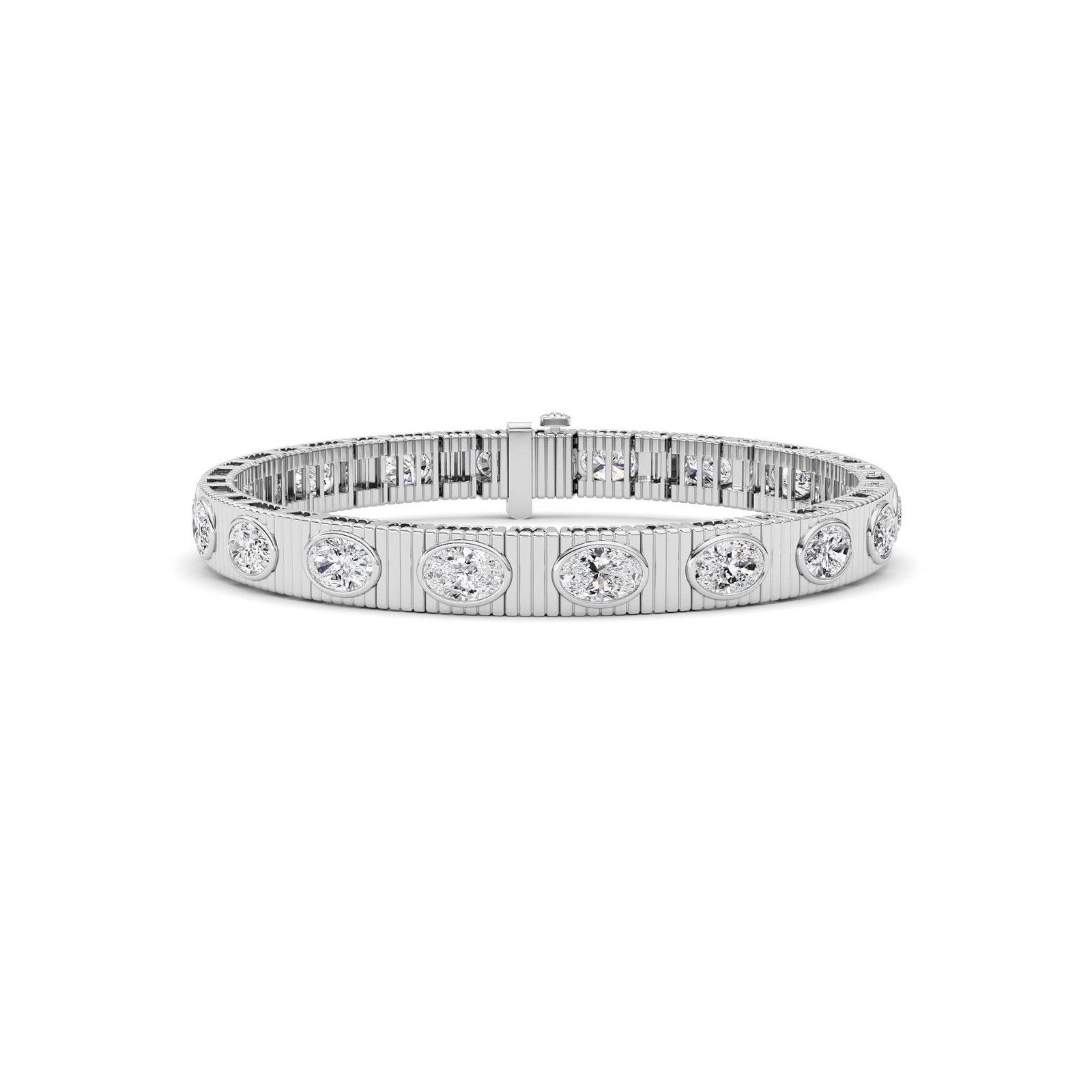 Bezel Oval Tennis Bracelet