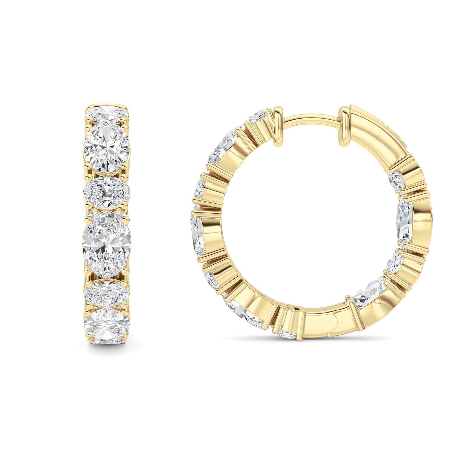 Oval Hoop Earrings