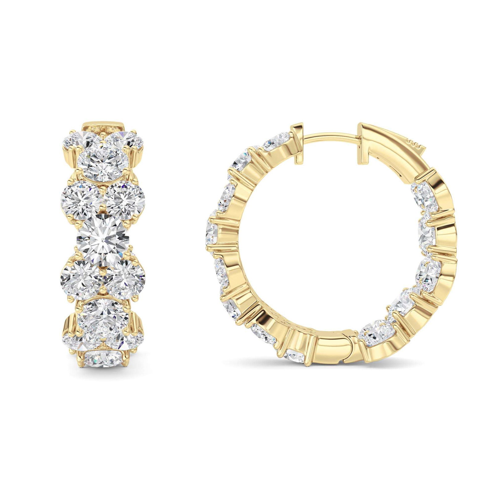 Inside Out Round Hoop Earrings
