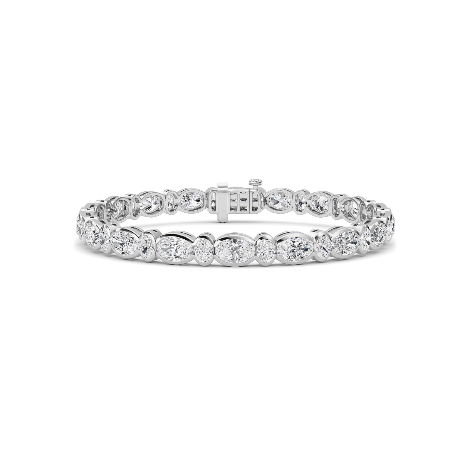 Bezel East West Oval Fashion Bracelet