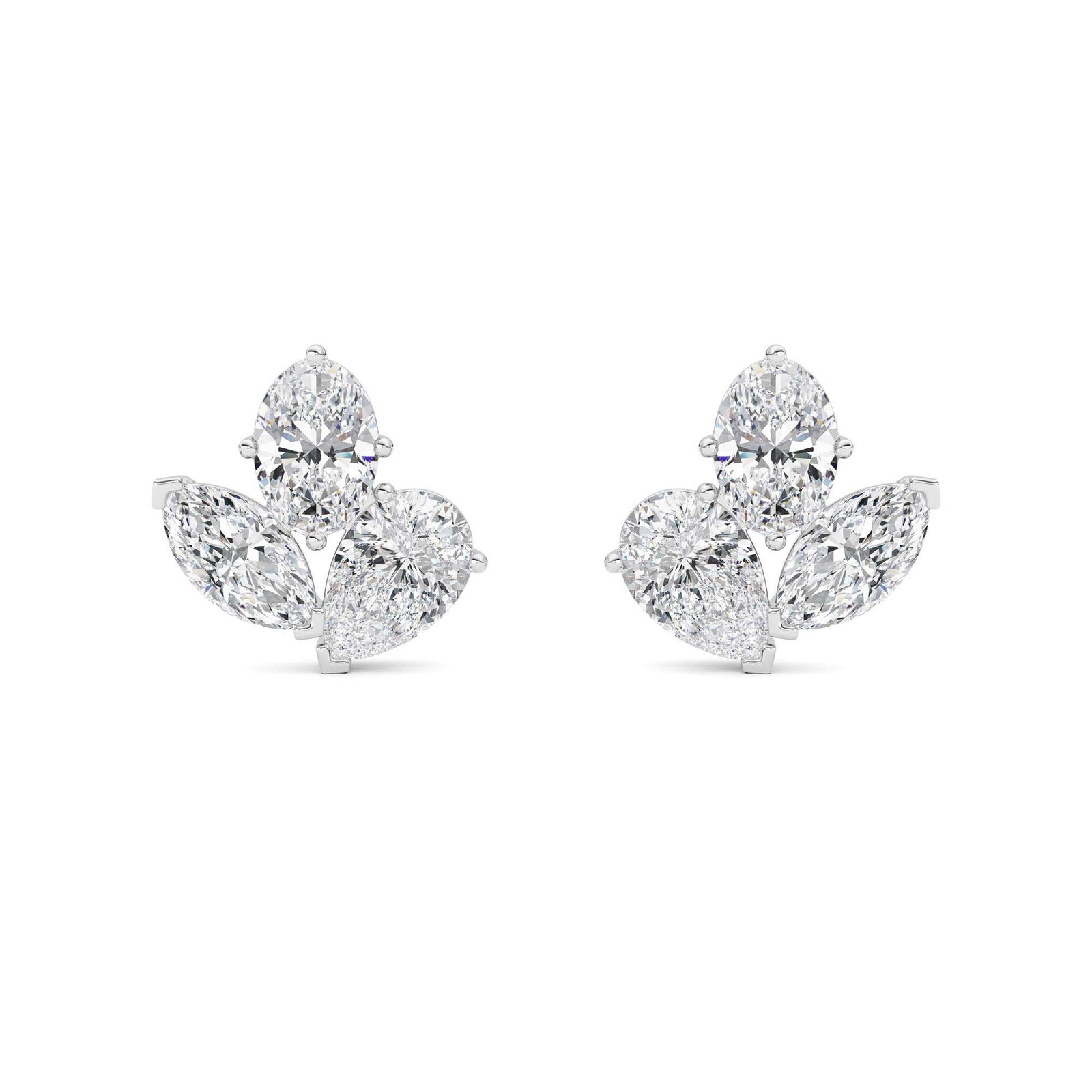 Fashion Multi Pear and Round Earring