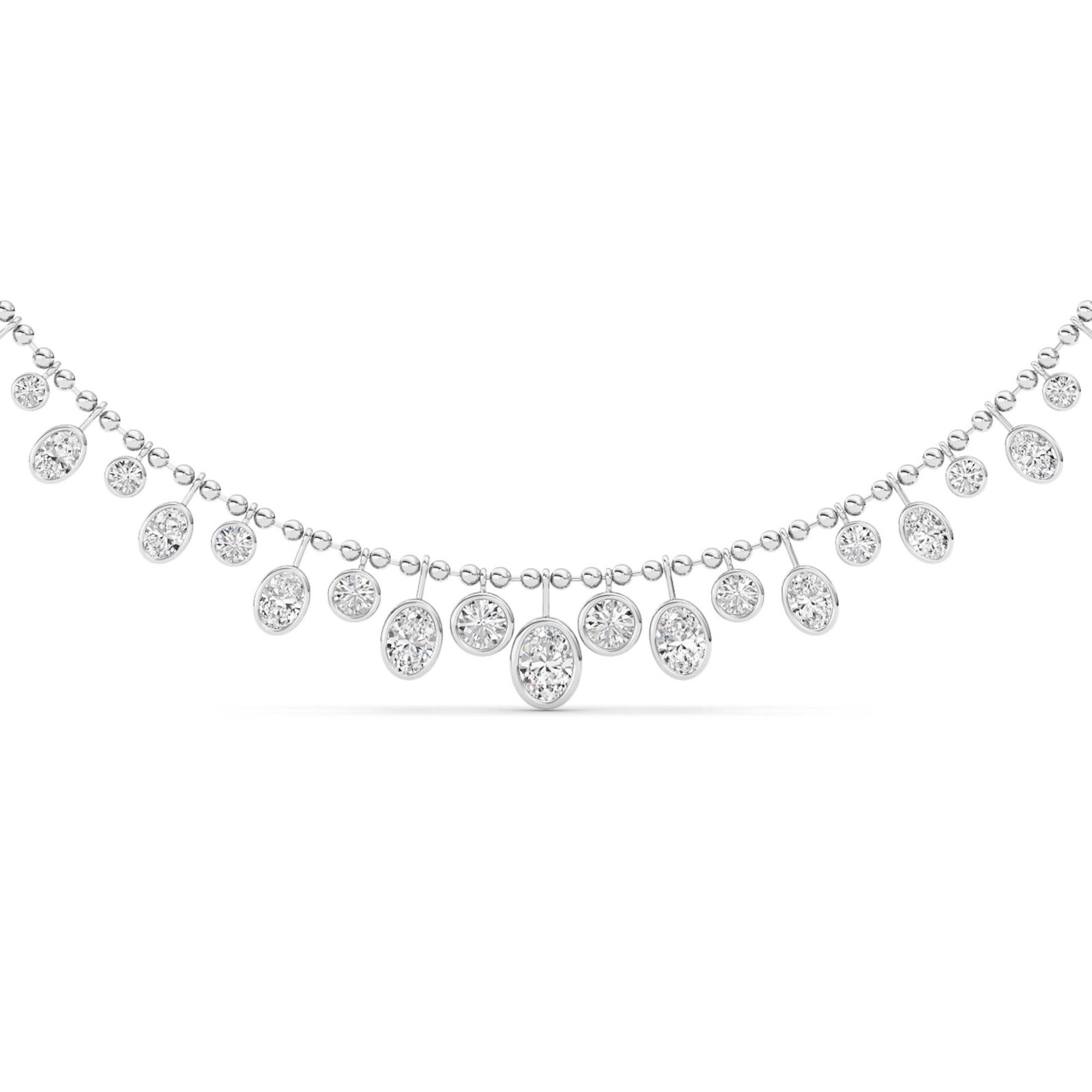 Bezel Multi Ball Bead Necklace