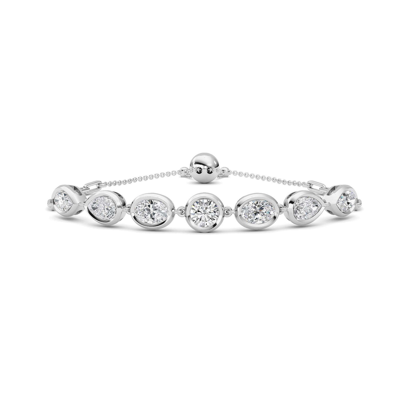 Bolo Oval, Round, Pear, Marquise Bracelet