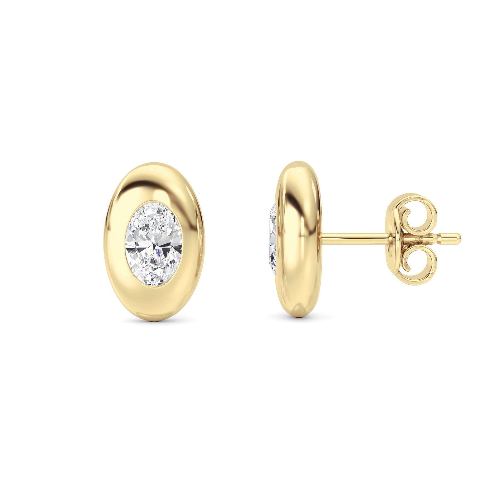 Oval Fashion Stud Earrings